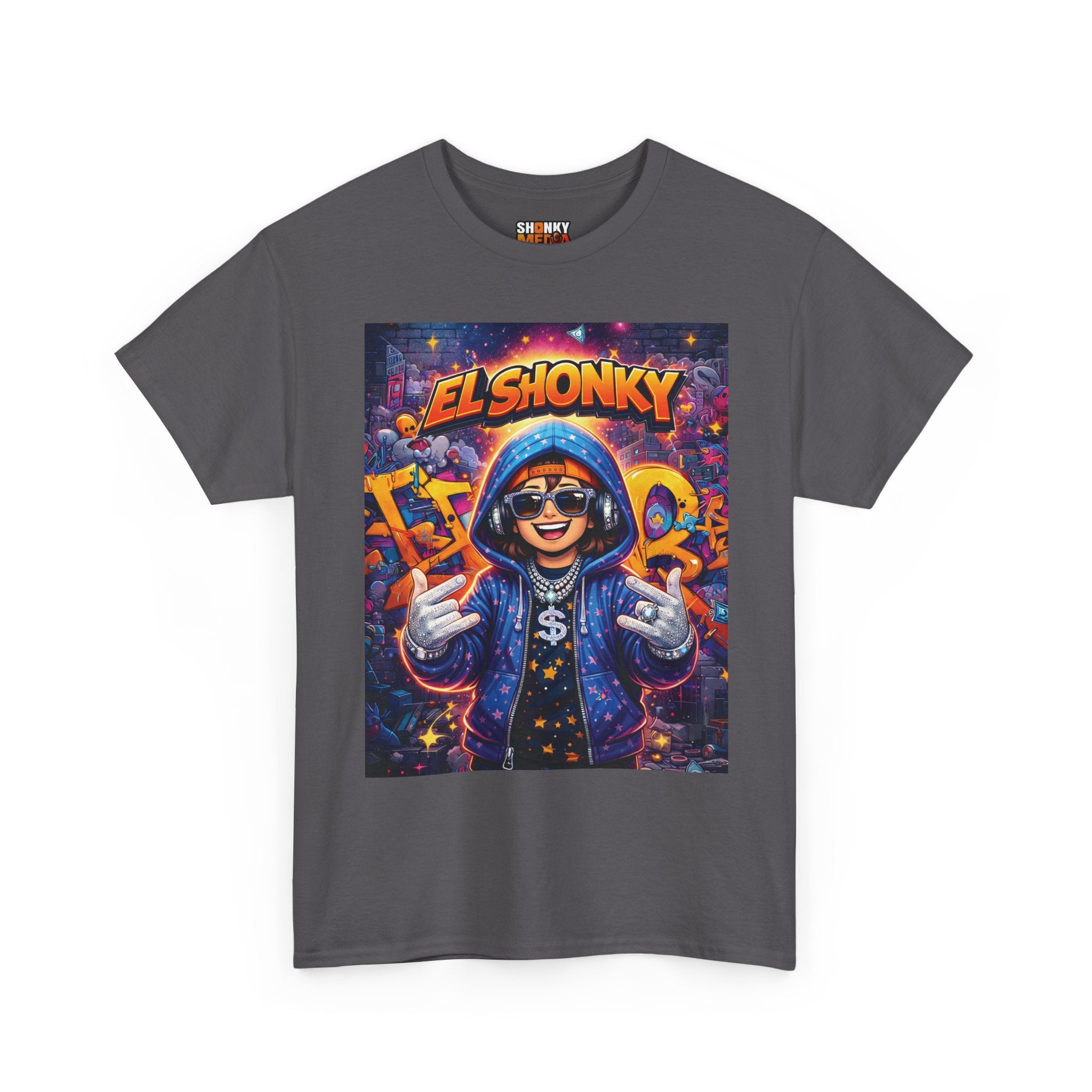 EL SHONKY Cartoon URBAN BLING Front T-Shirt