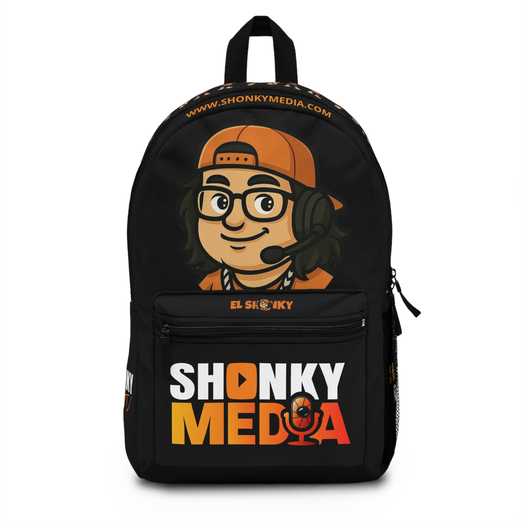Shonky Media Logo Backpack — Cartoon Streamer Design