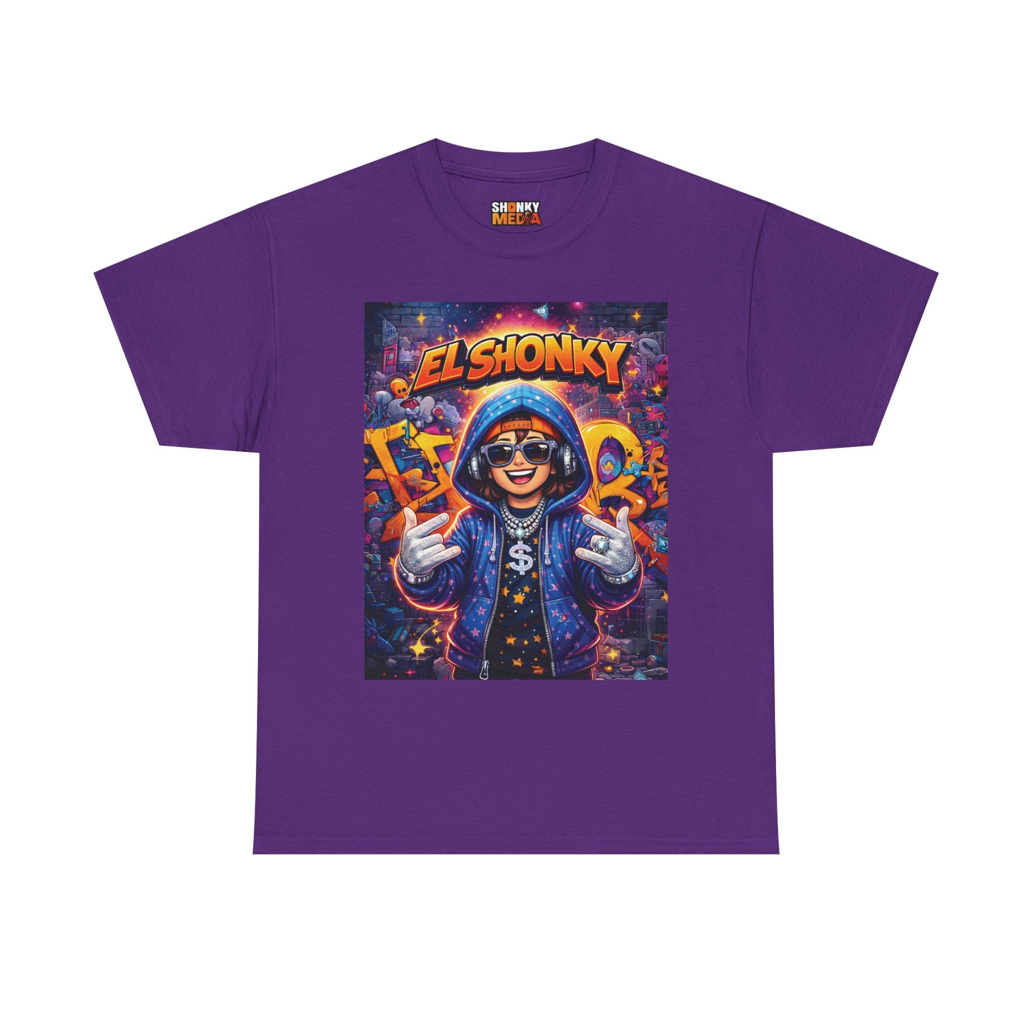 EL SHONKY Cartoon URBAN BLING Front T-Shirt