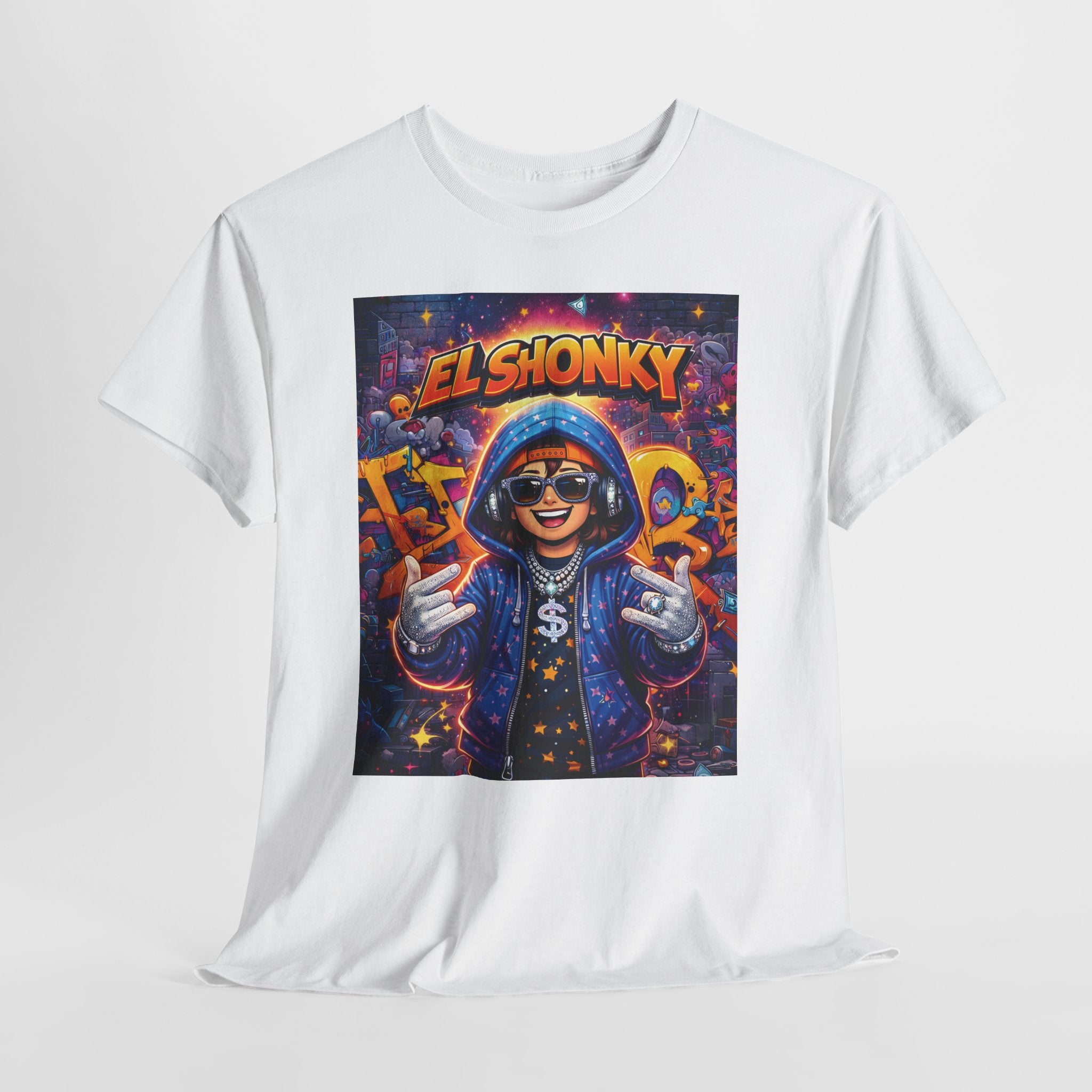 EL SHONKY Cartoon URBAN BLING Front T-Shirt