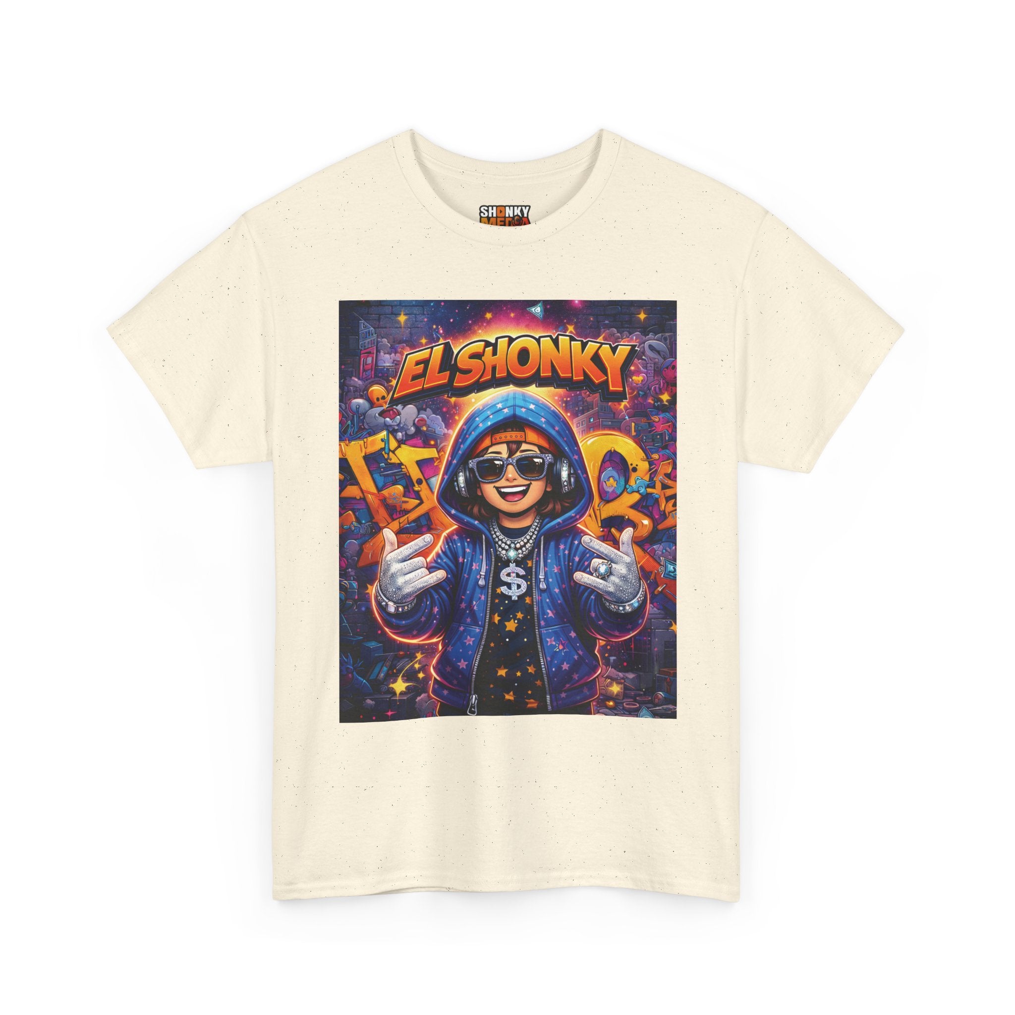 EL SHONKY Cartoon URBAN BLING Front T-Shirt