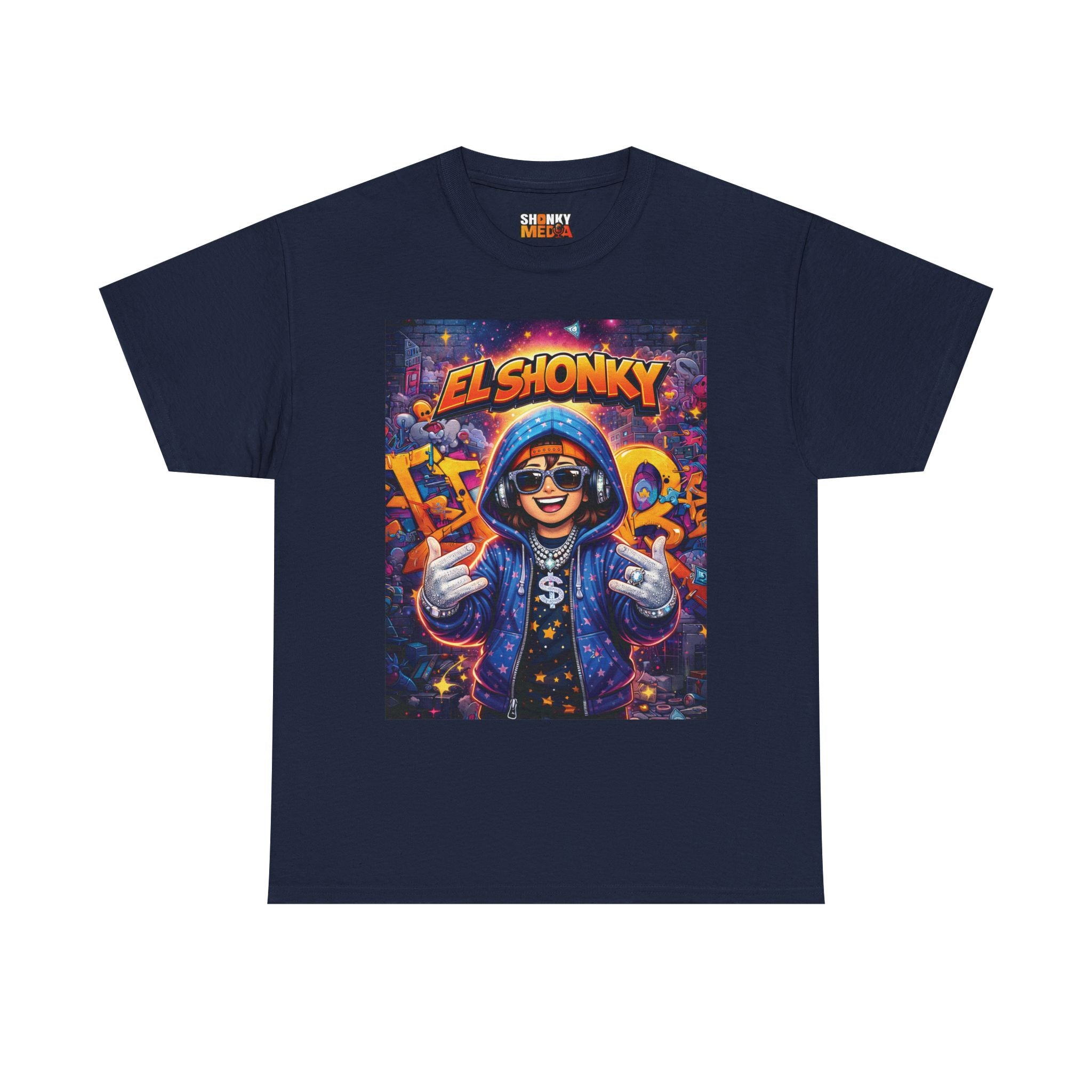EL SHONKY Cartoon URBAN BLING Front T-Shirt