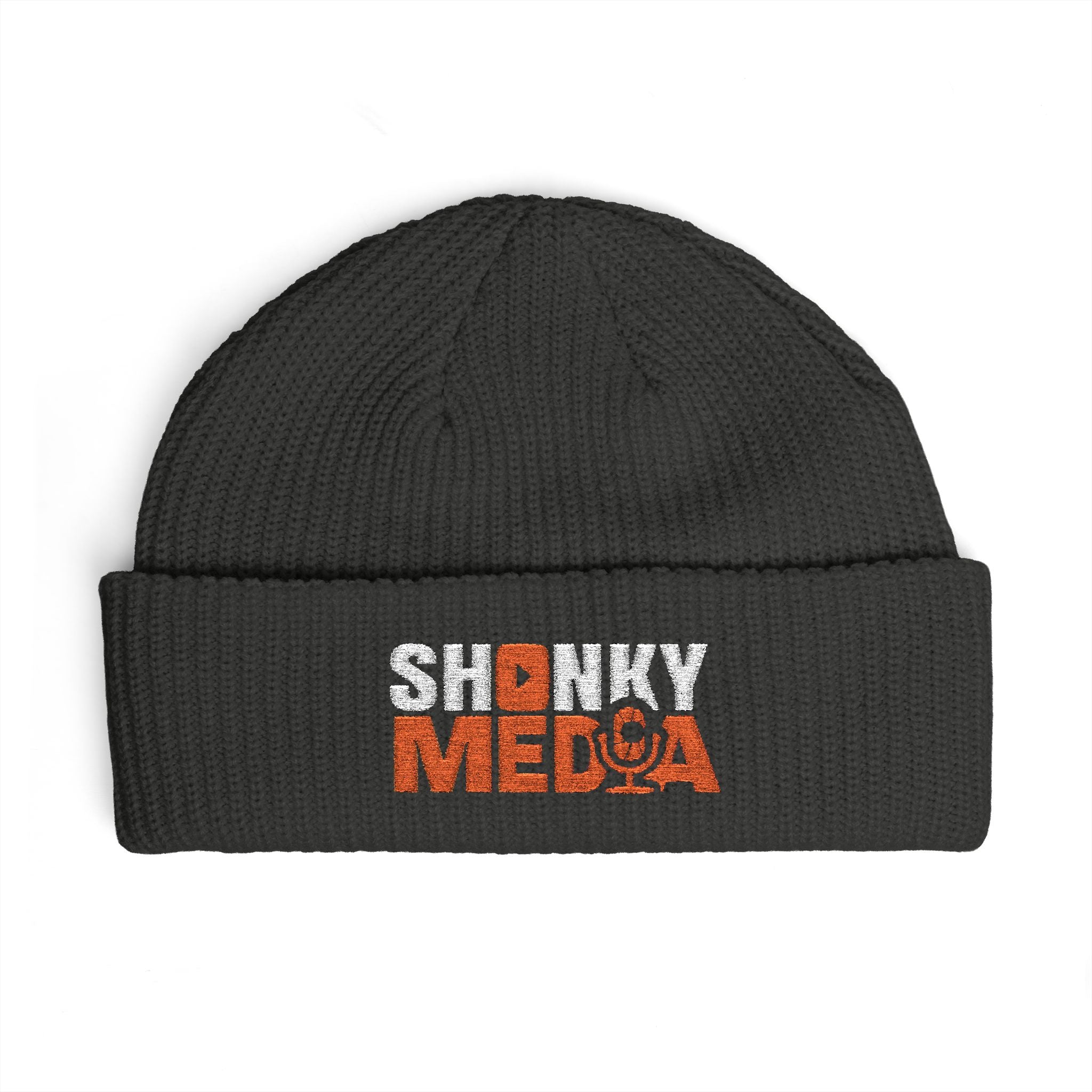 SHONKY MEDIA Embroidered Cuff Beanie