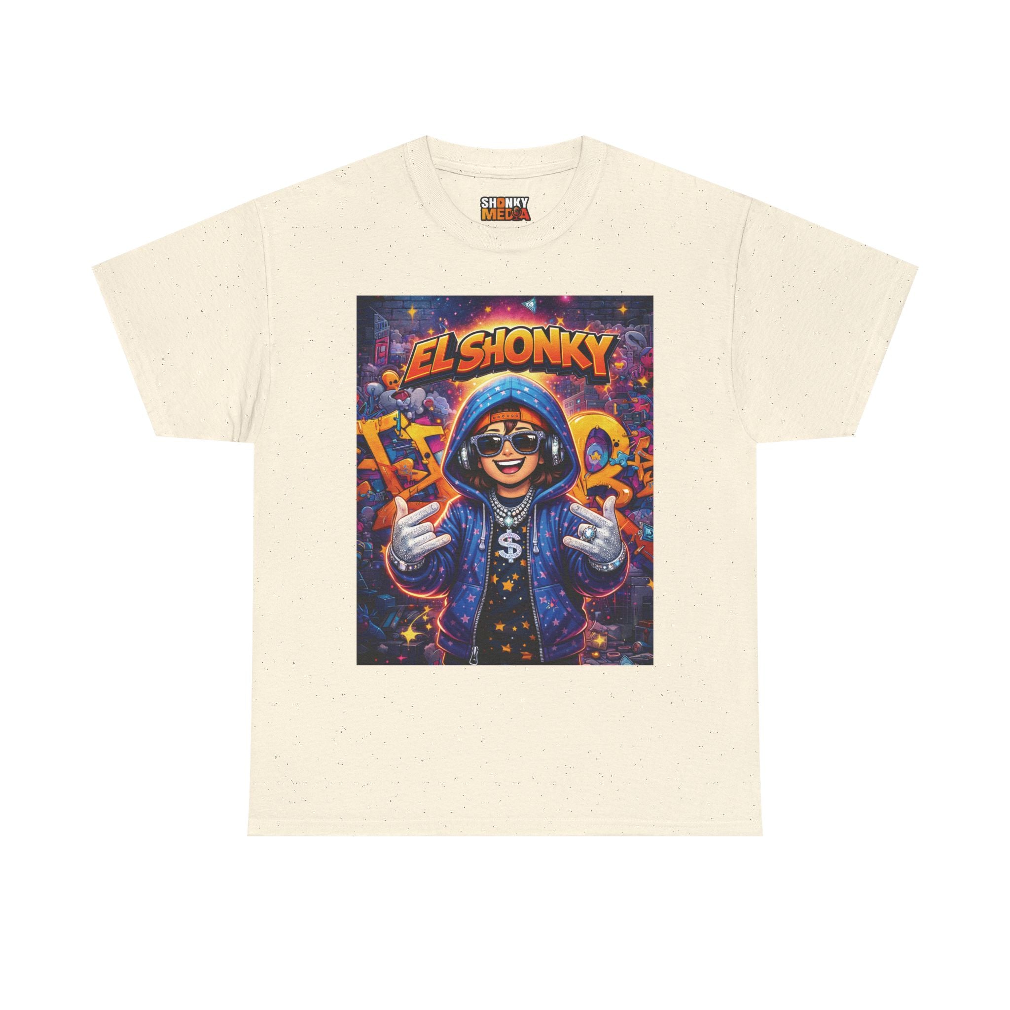 EL SHONKY Cartoon URBAN BLING Front T-Shirt