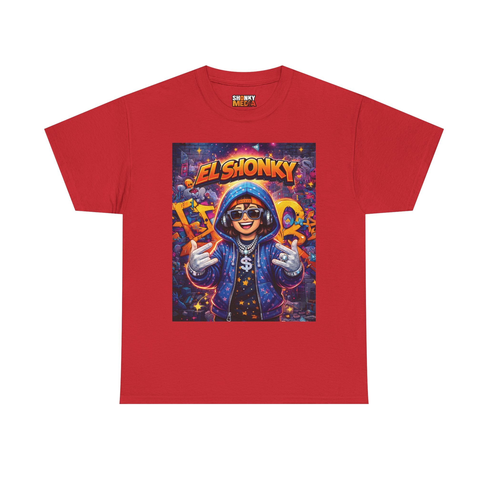 EL SHONKY Cartoon URBAN BLING Front T-Shirt
