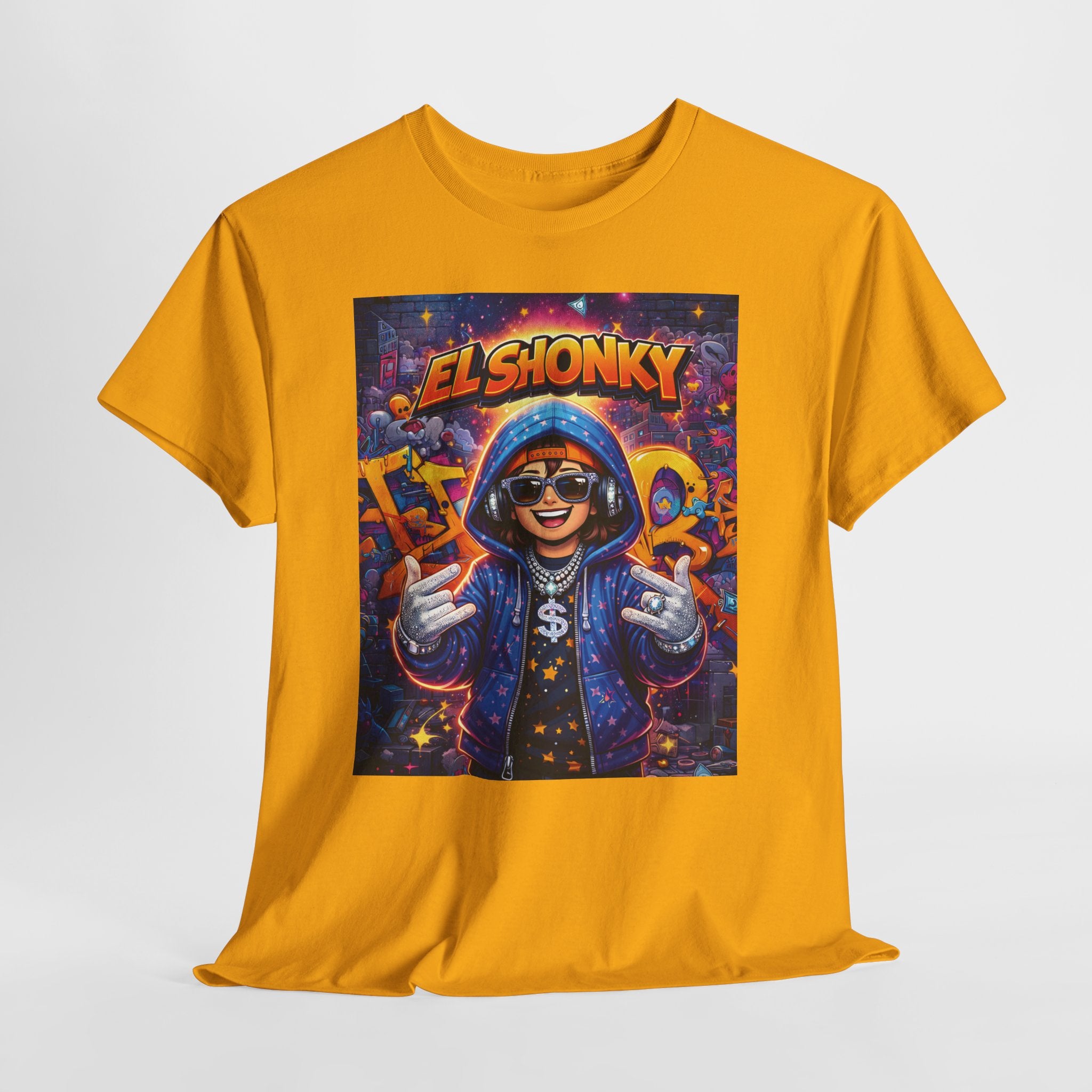 EL SHONKY Cartoon URBAN BLING Front T-Shirt