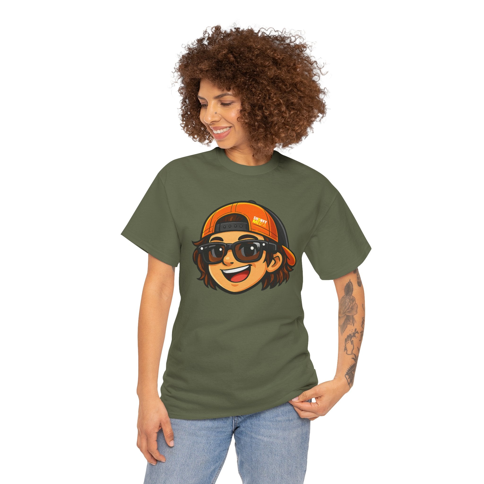 EL SHONKY Cartoon Face Front T-Shirt