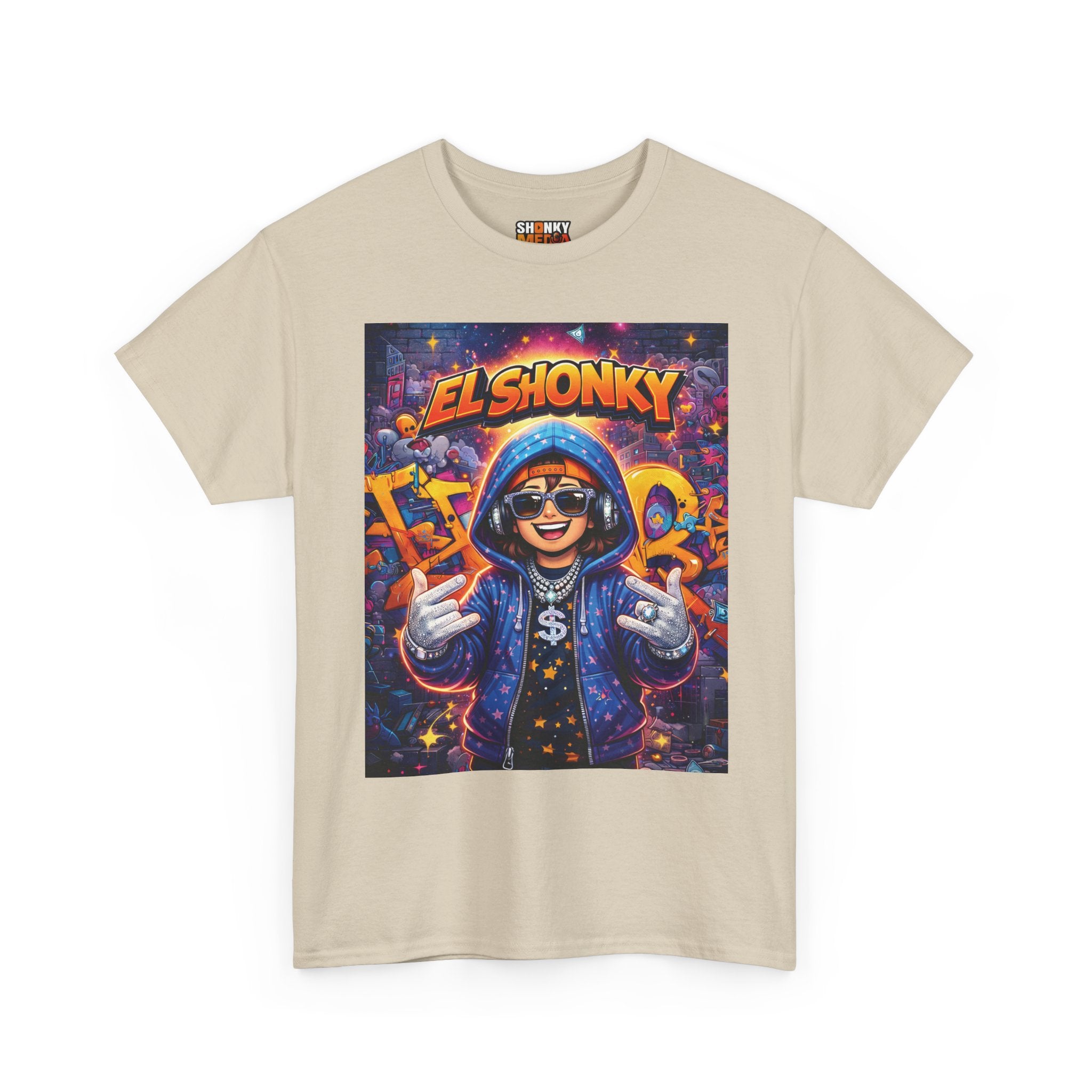 EL SHONKY Cartoon URBAN BLING Front T-Shirt