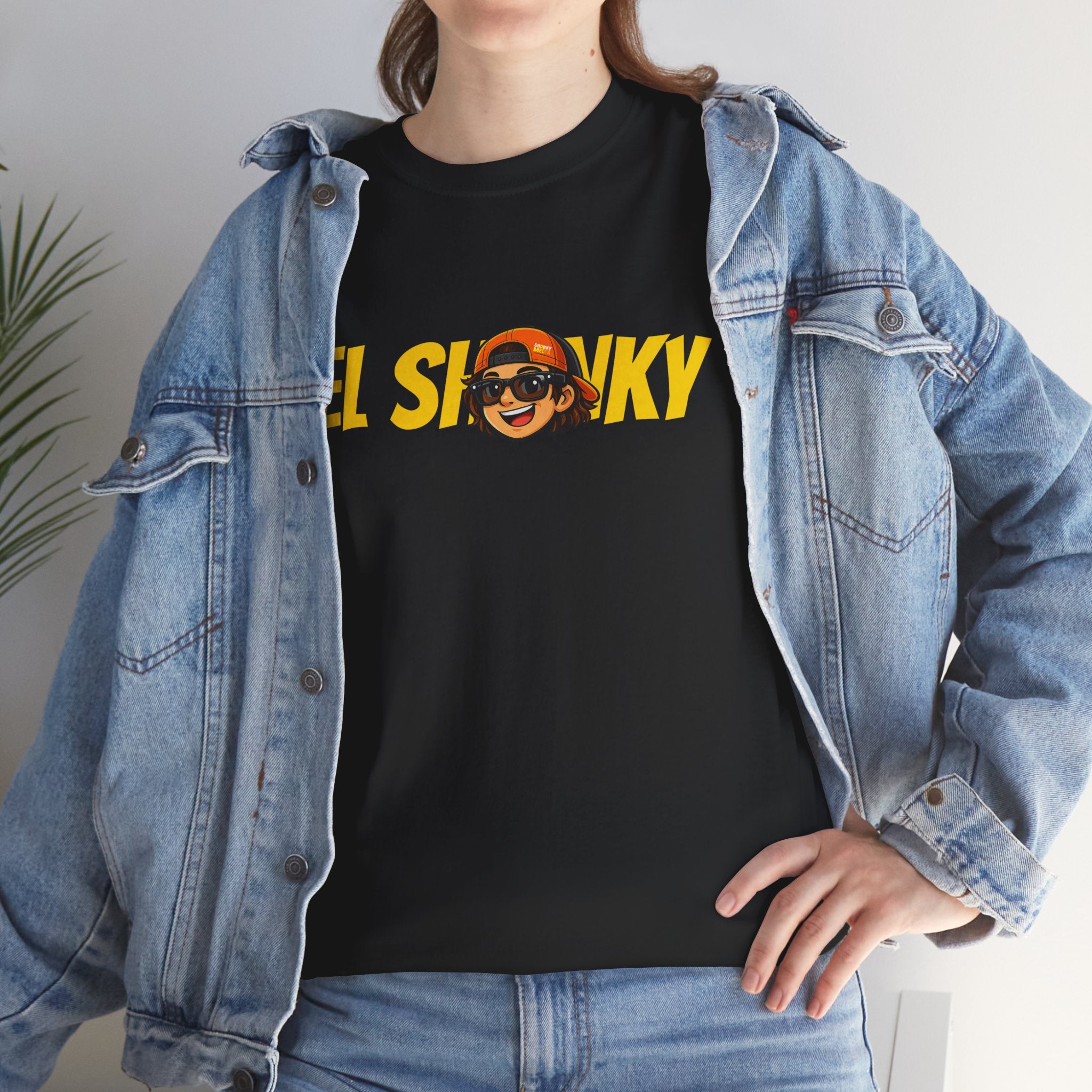 EL SHONKY Cartoon Face Back T-Shirt