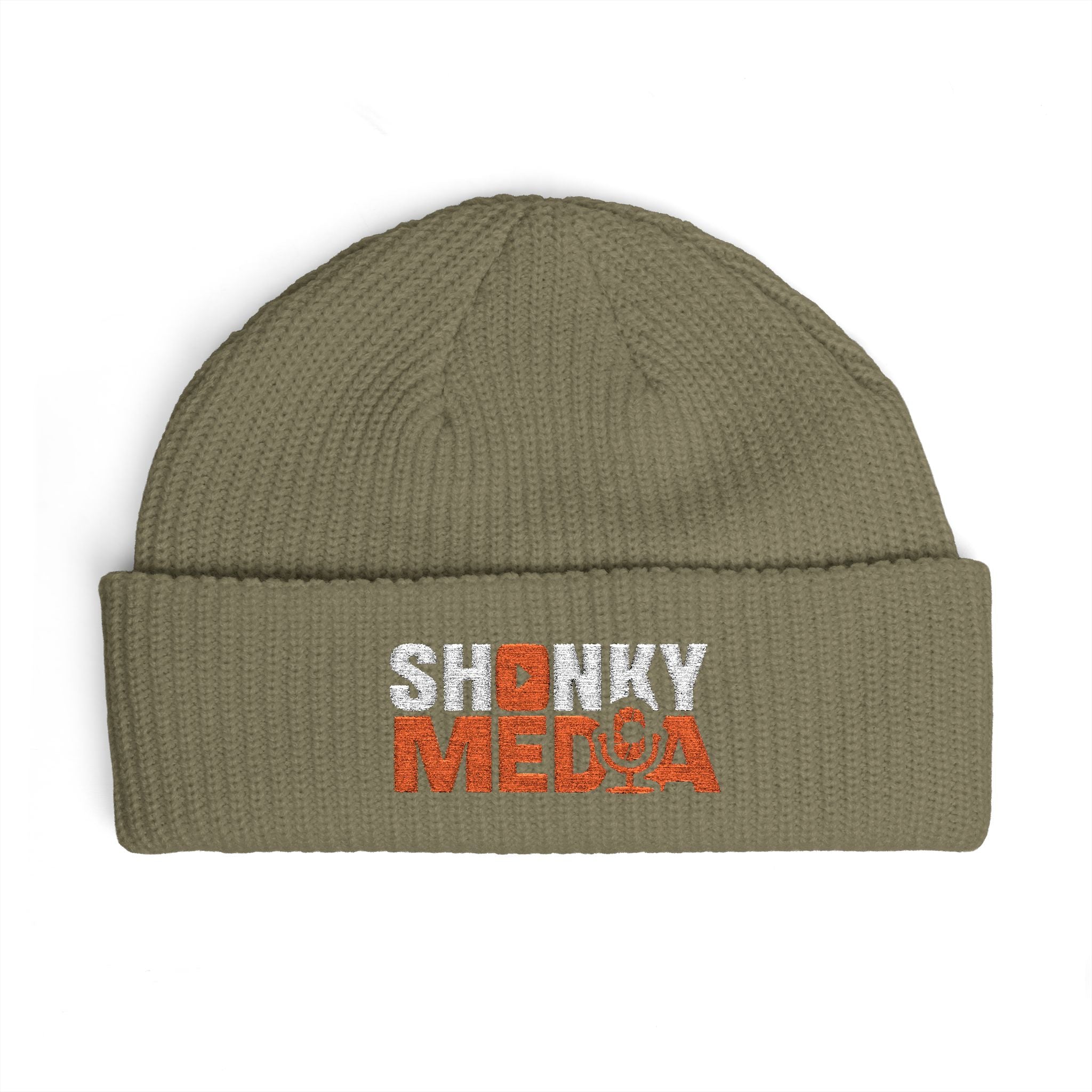 SHONKY MEDIA Embroidered Cuff Beanie