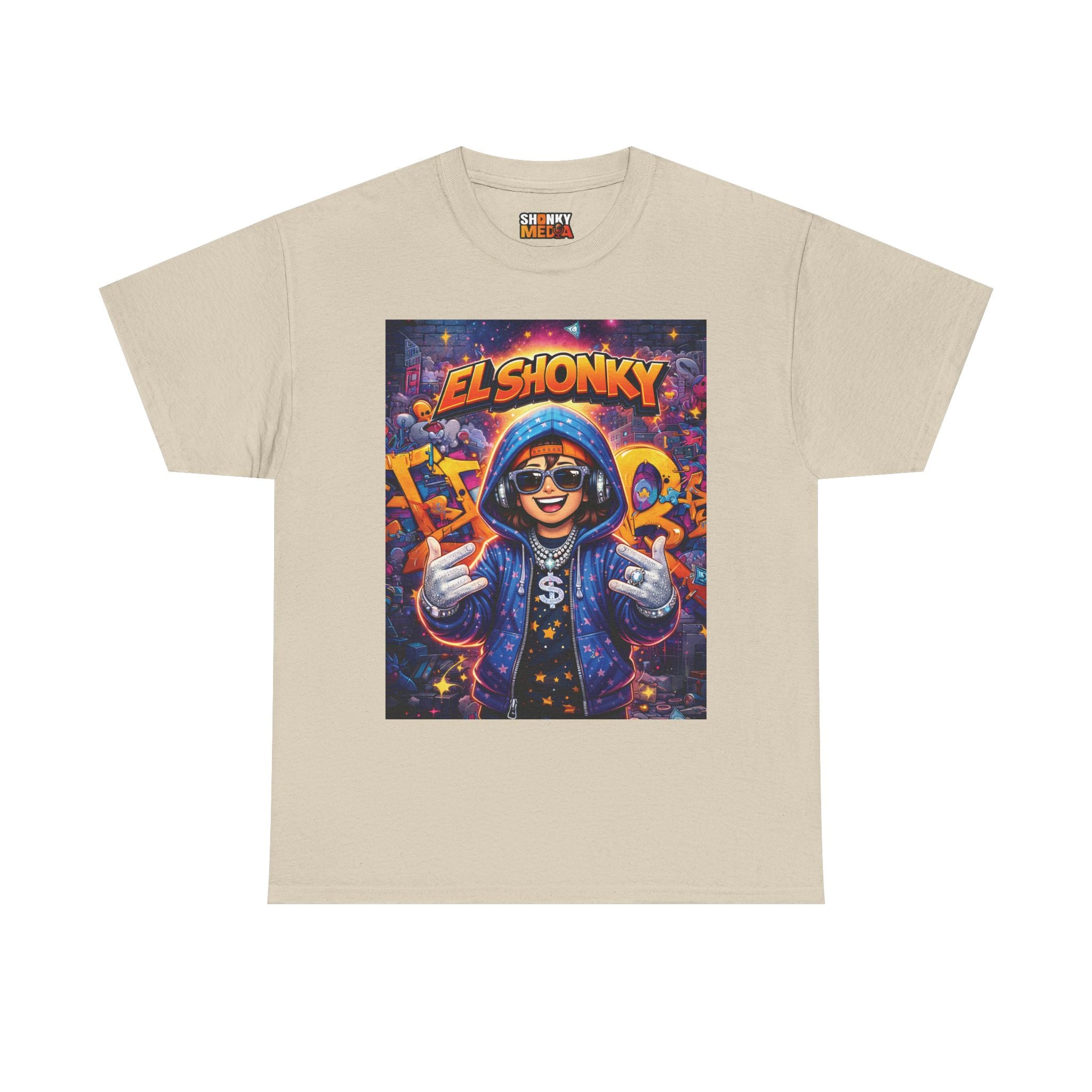 EL SHONKY Cartoon URBAN BLING Front T-Shirt