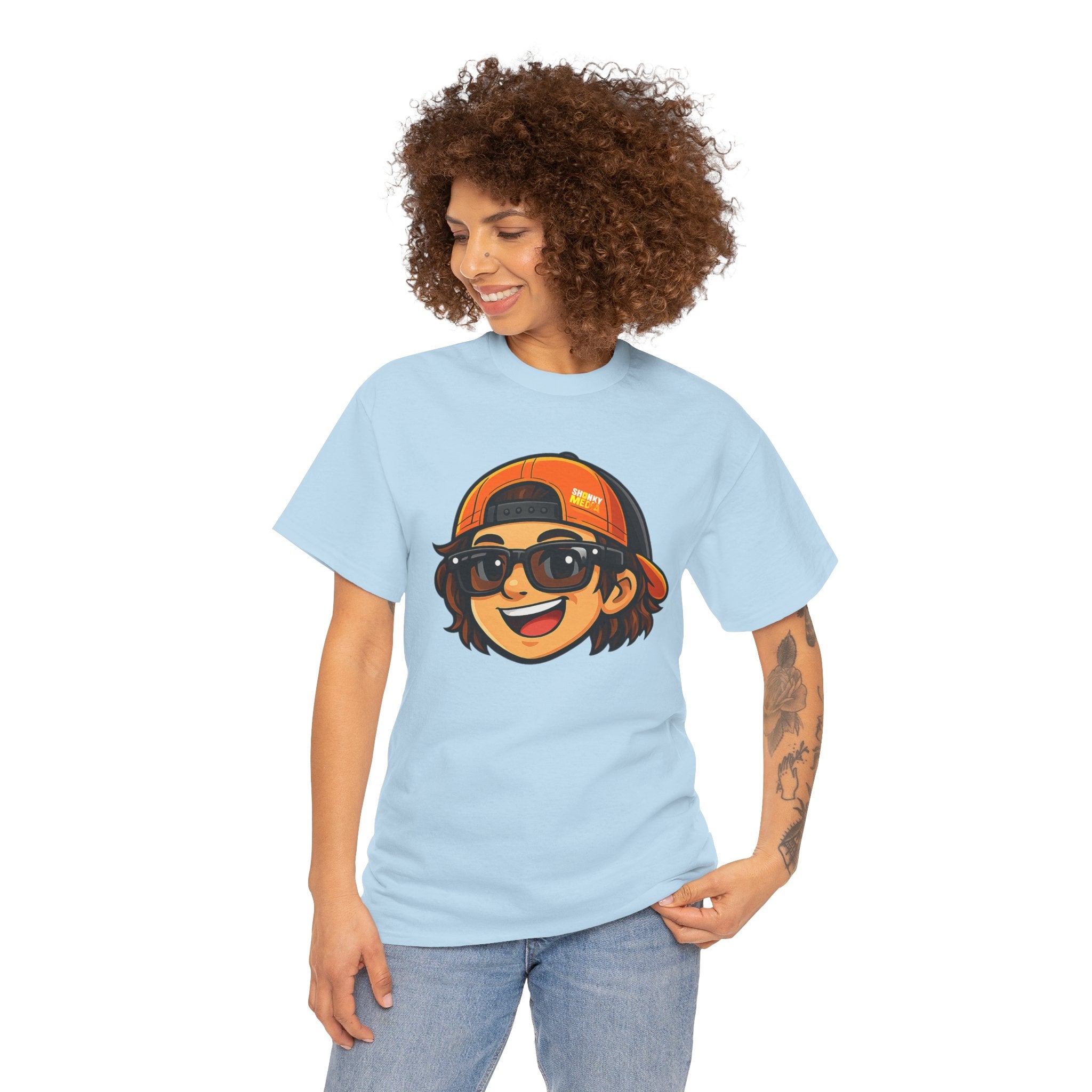 EL SHONKY Cartoon Face Front T-Shirt