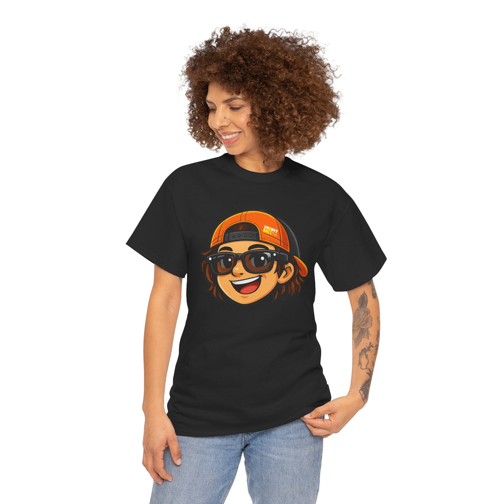 EL SHONKY Cartoon Face Front T-Shirt