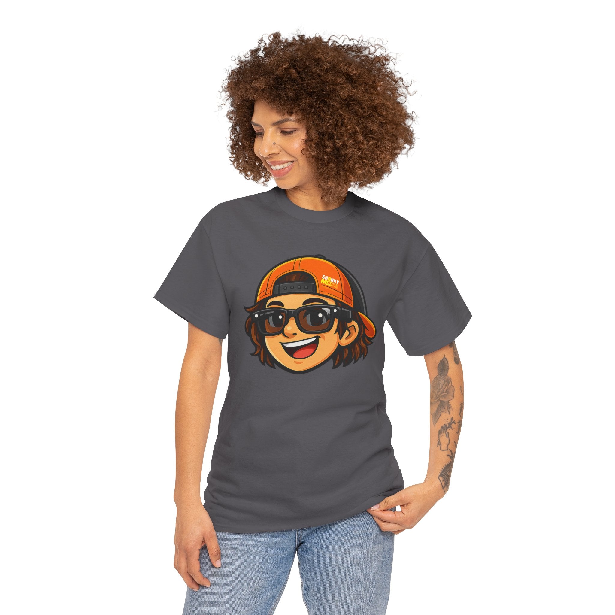 EL SHONKY Cartoon Face Front T-Shirt
