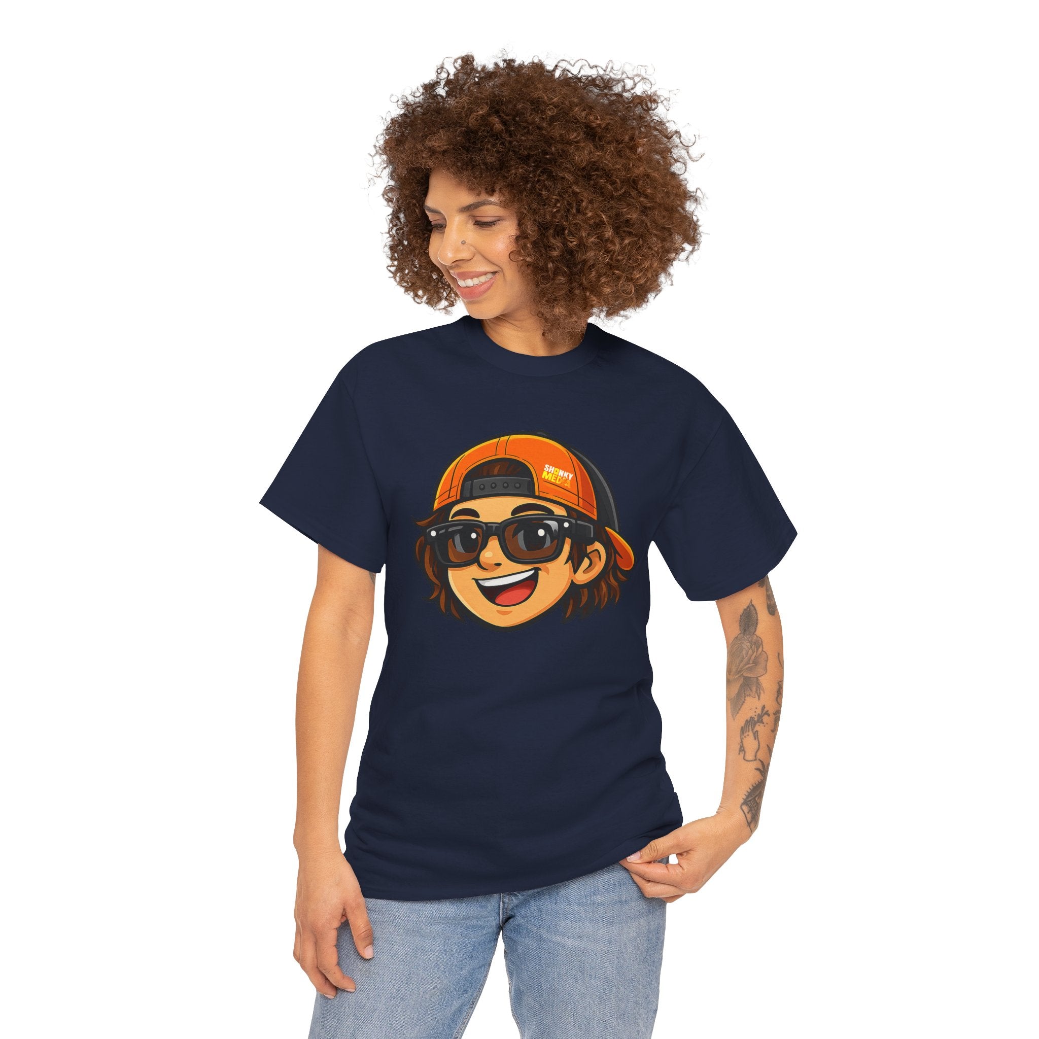 EL SHONKY Cartoon Face Front T-Shirt