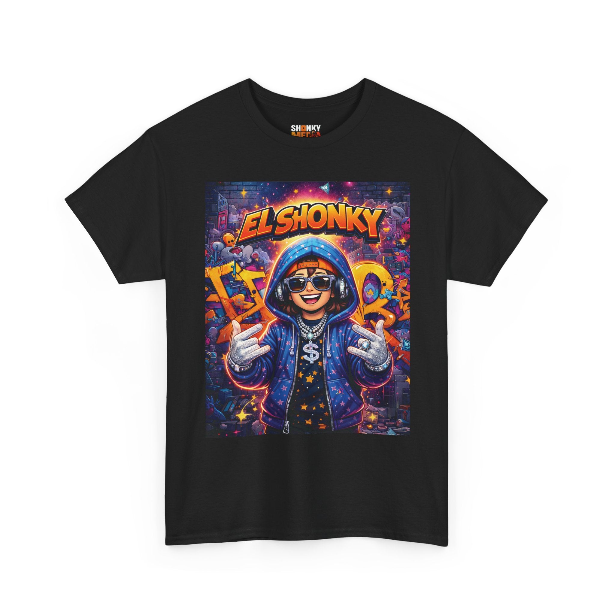 EL SHONKY Cartoon URBAN BLING Front T-Shirt