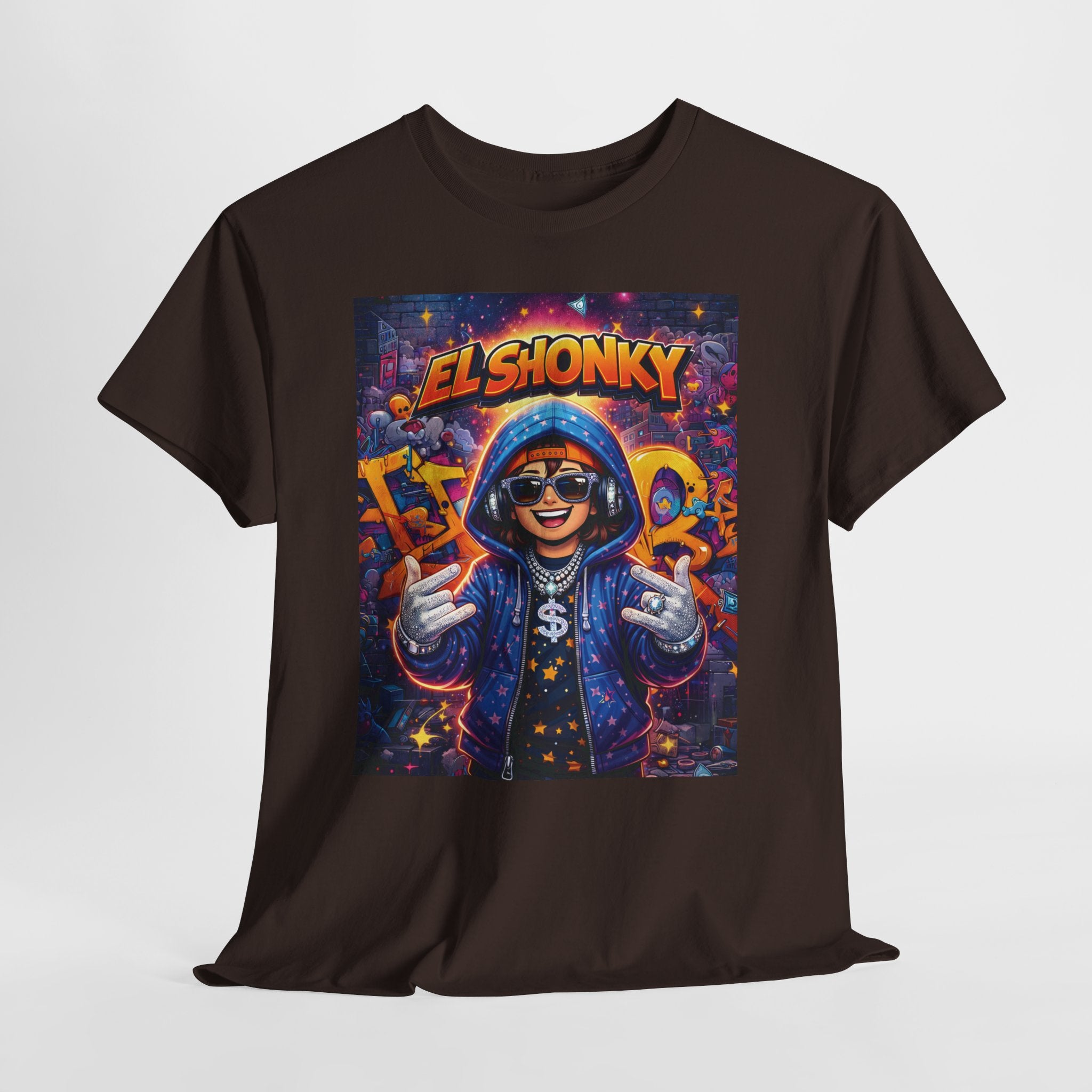 EL SHONKY Cartoon URBAN BLING Front T-Shirt