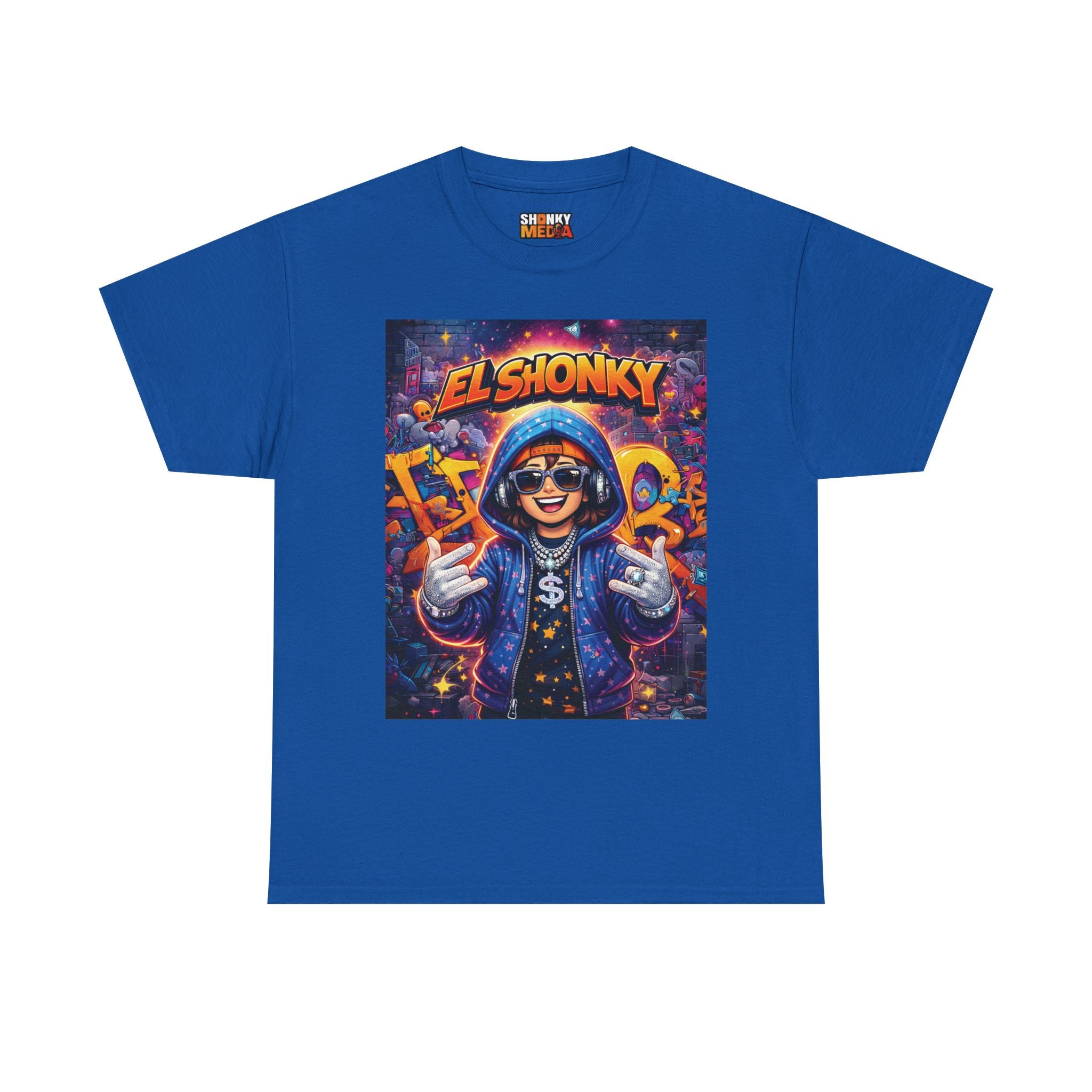 EL SHONKY Cartoon URBAN BLING Front T-Shirt