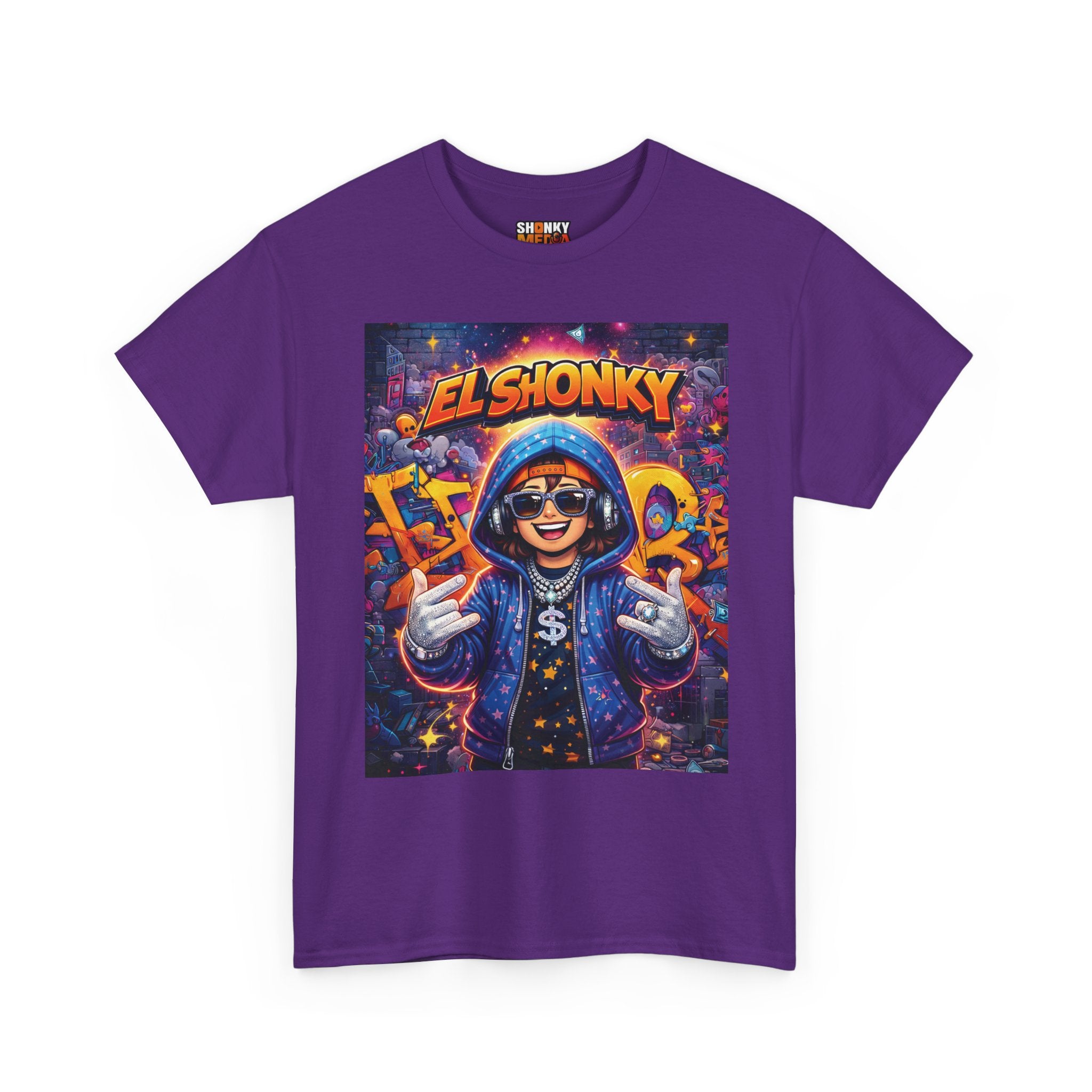 EL SHONKY Cartoon URBAN BLING Front T-Shirt