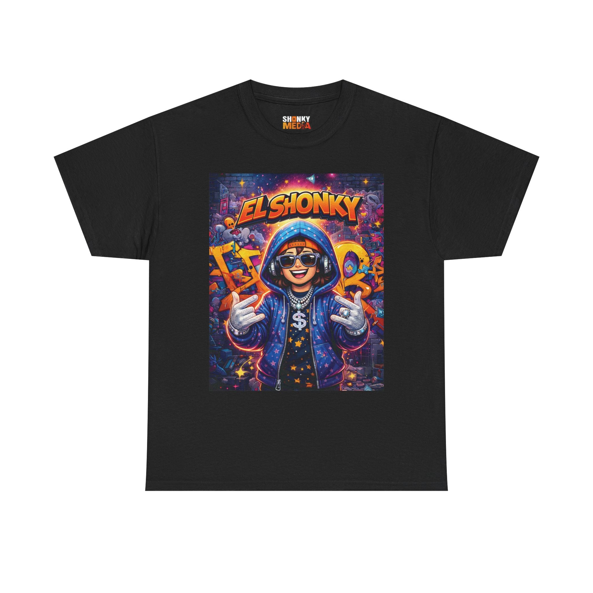 EL SHONKY Cartoon URBAN BLING Front T-Shirt