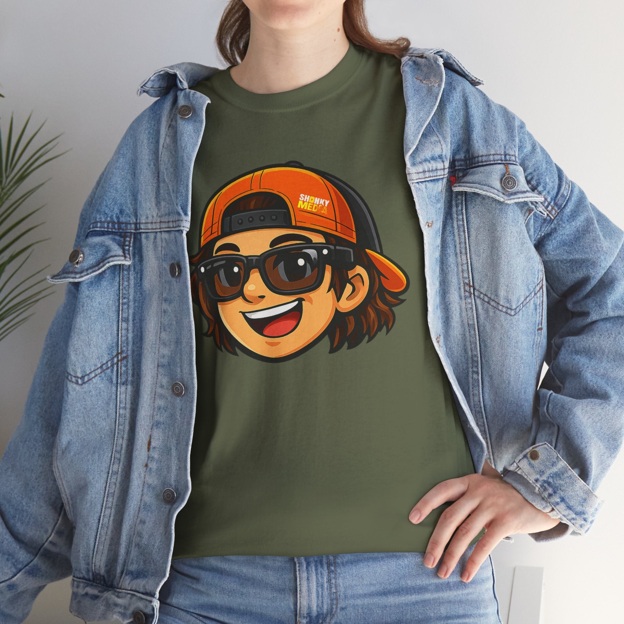 EL SHONKY Cartoon Face Front T-Shirt