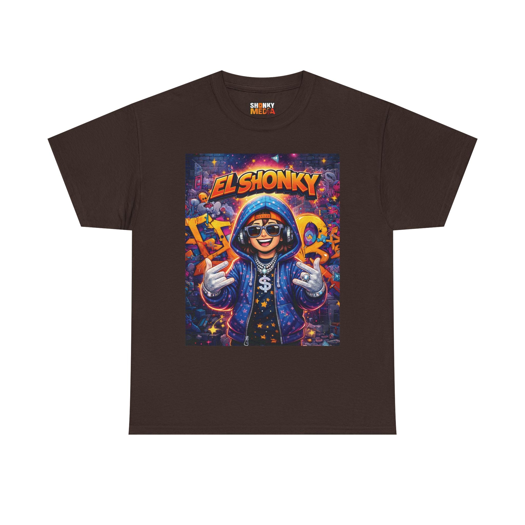EL SHONKY Cartoon URBAN BLING Front T-Shirt