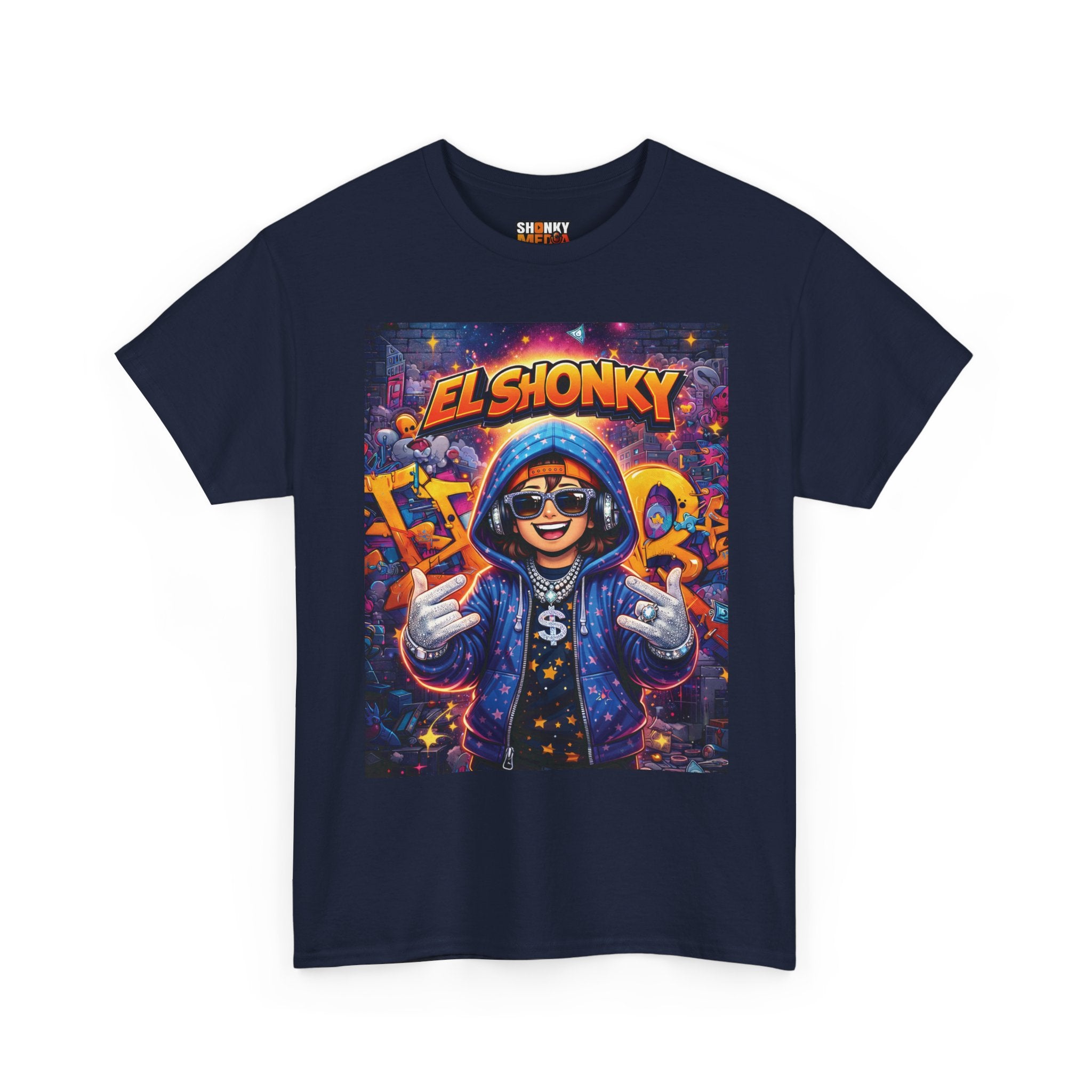 EL SHONKY Cartoon URBAN BLING Front T-Shirt