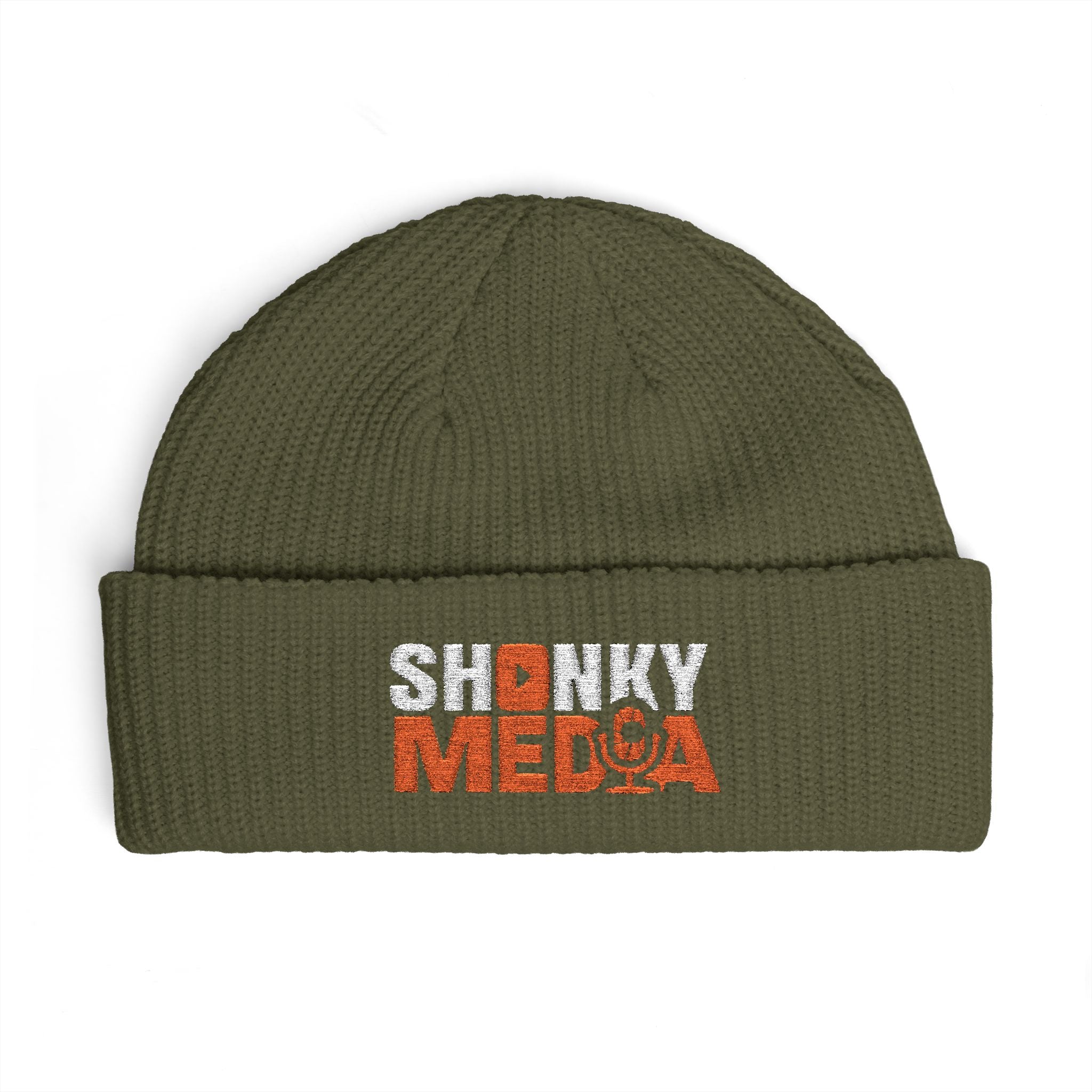SHONKY MEDIA Embroidered Cuff Beanie