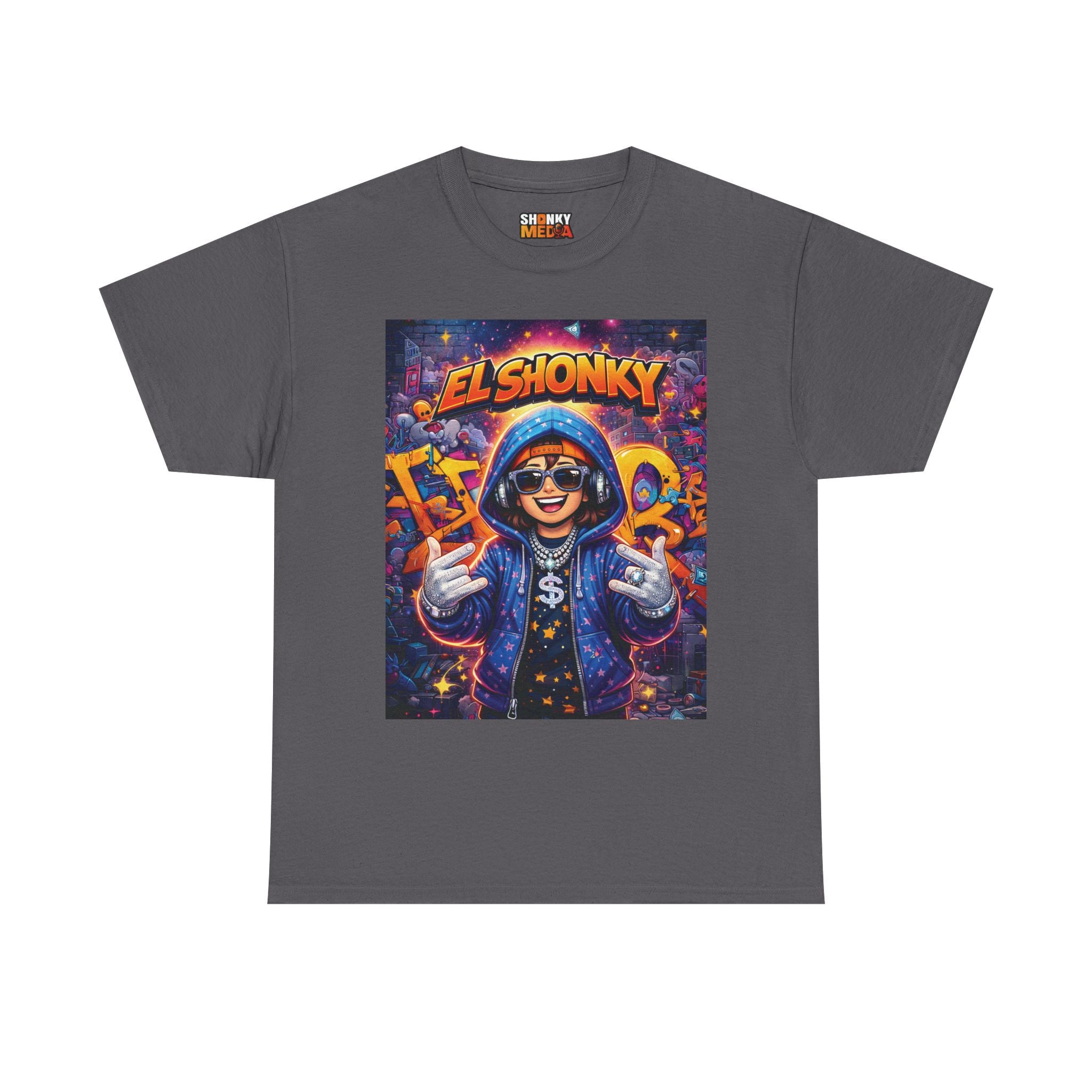 EL SHONKY Cartoon URBAN BLING Front T-Shirt