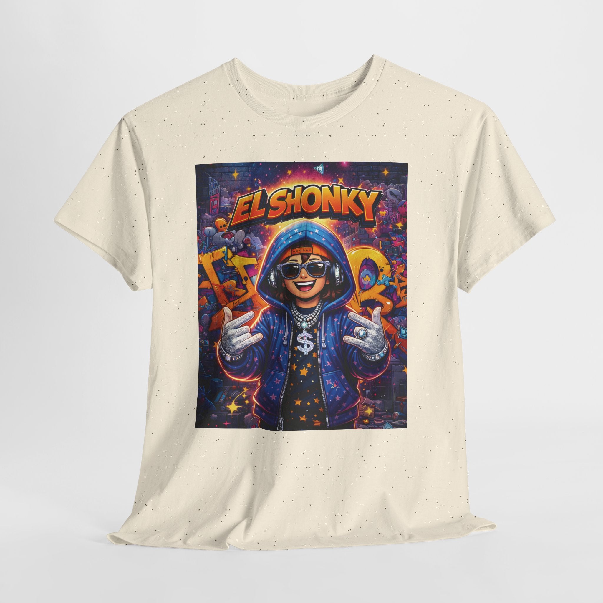 EL SHONKY Cartoon URBAN BLING Front T-Shirt