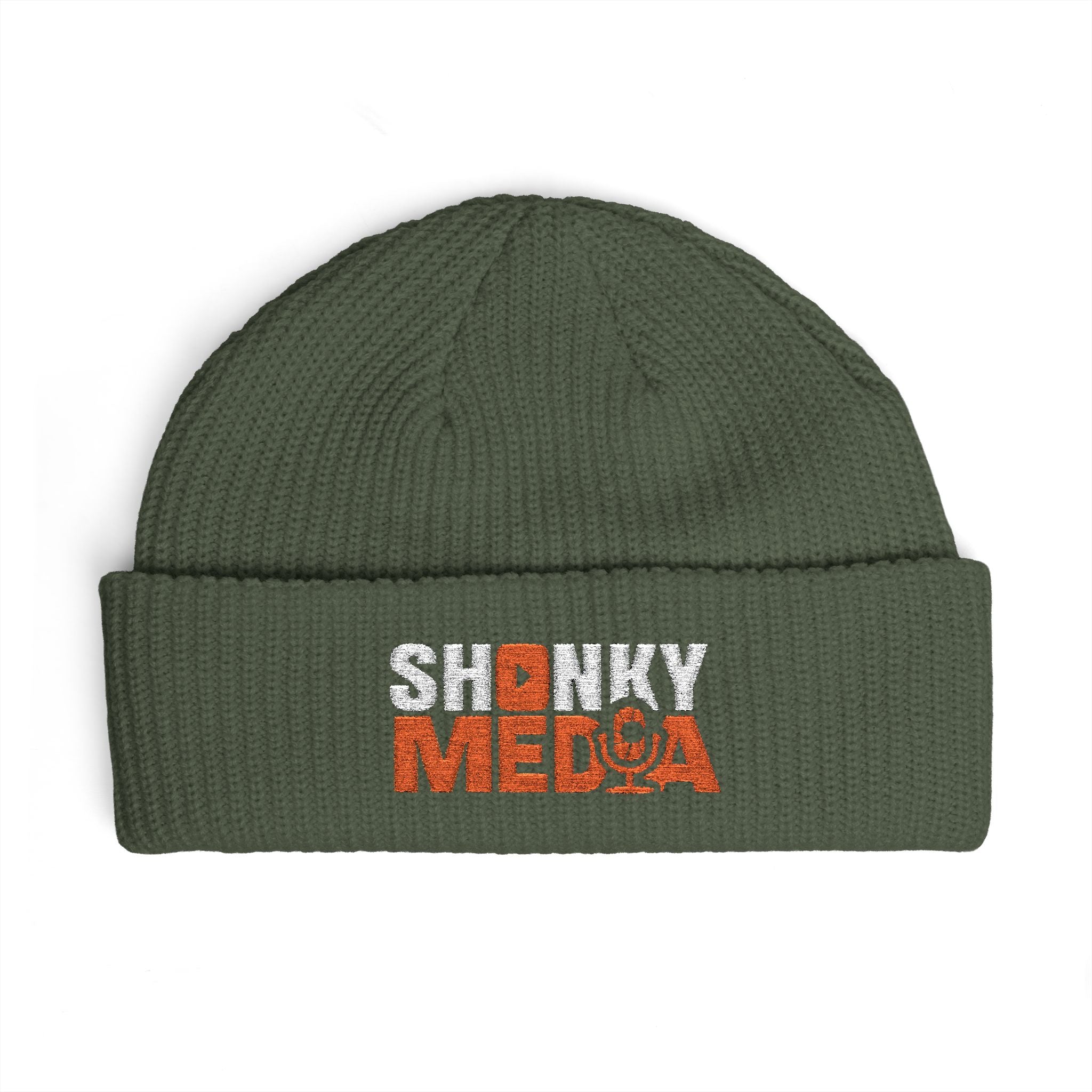 SHONKY MEDIA Embroidered Cuff Beanie