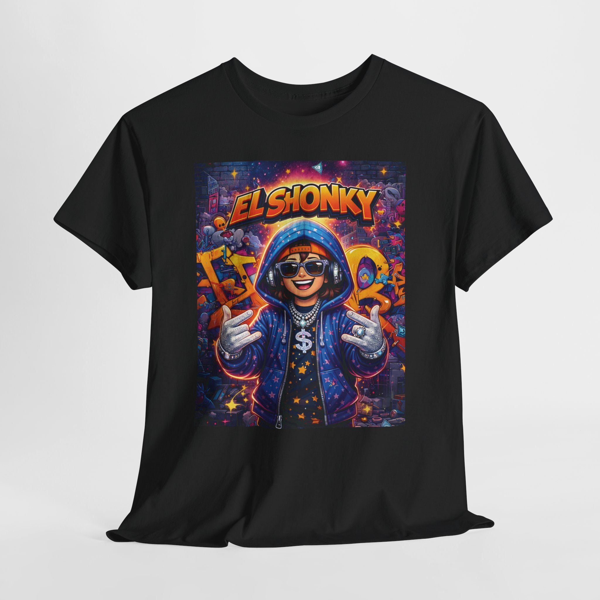 EL SHONKY Cartoon URBAN BLING Front T-Shirt