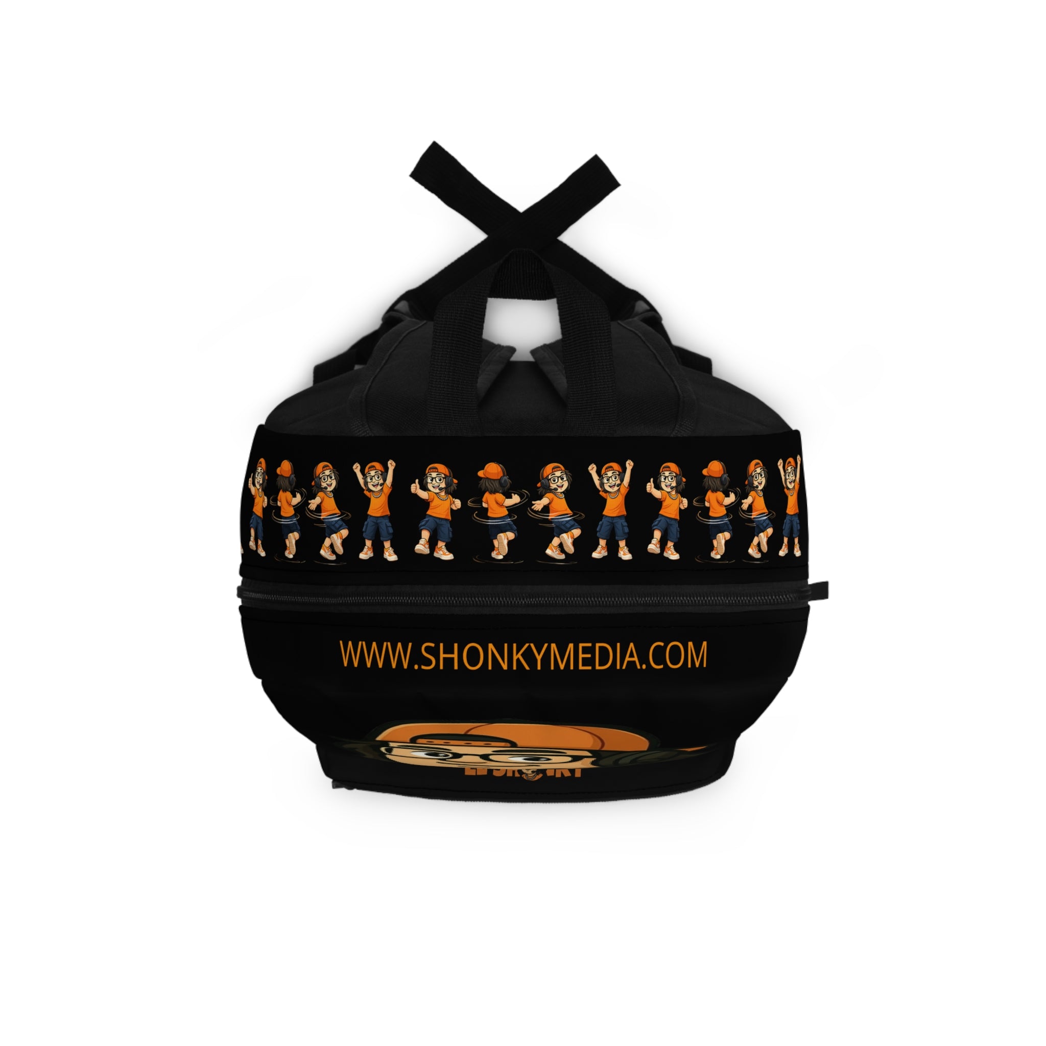 Shonky Media Logo Backpack — Cartoon Streamer Design