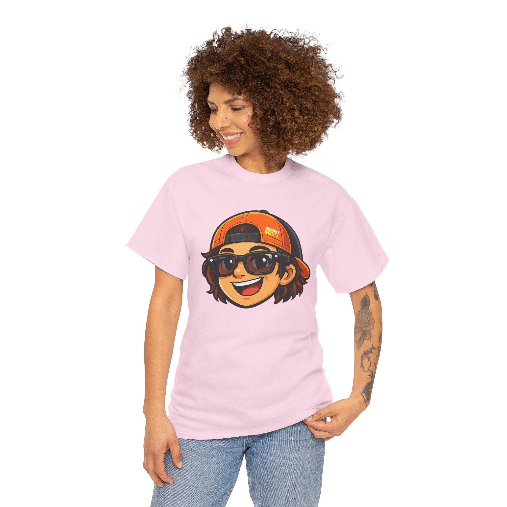 EL SHONKY Cartoon Face Front T-Shirt