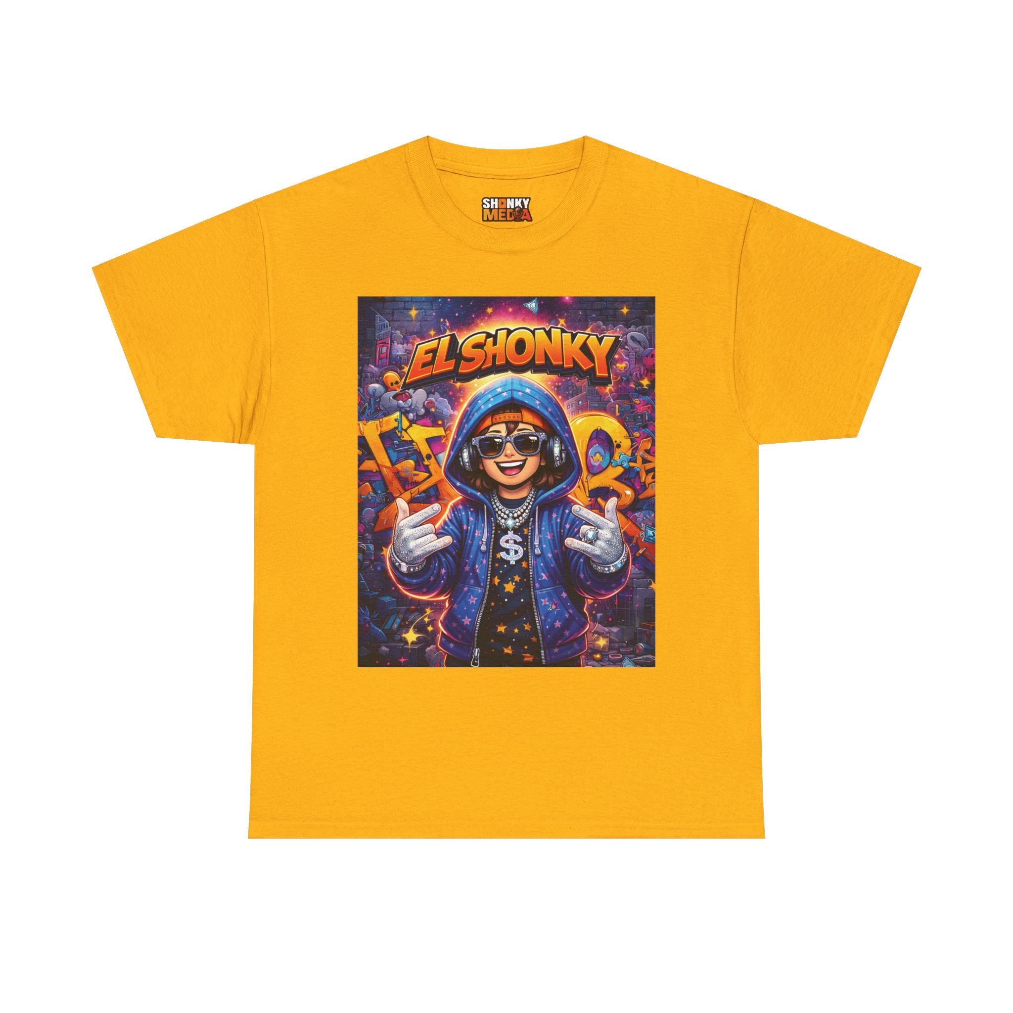 EL SHONKY Cartoon URBAN BLING Front T-Shirt