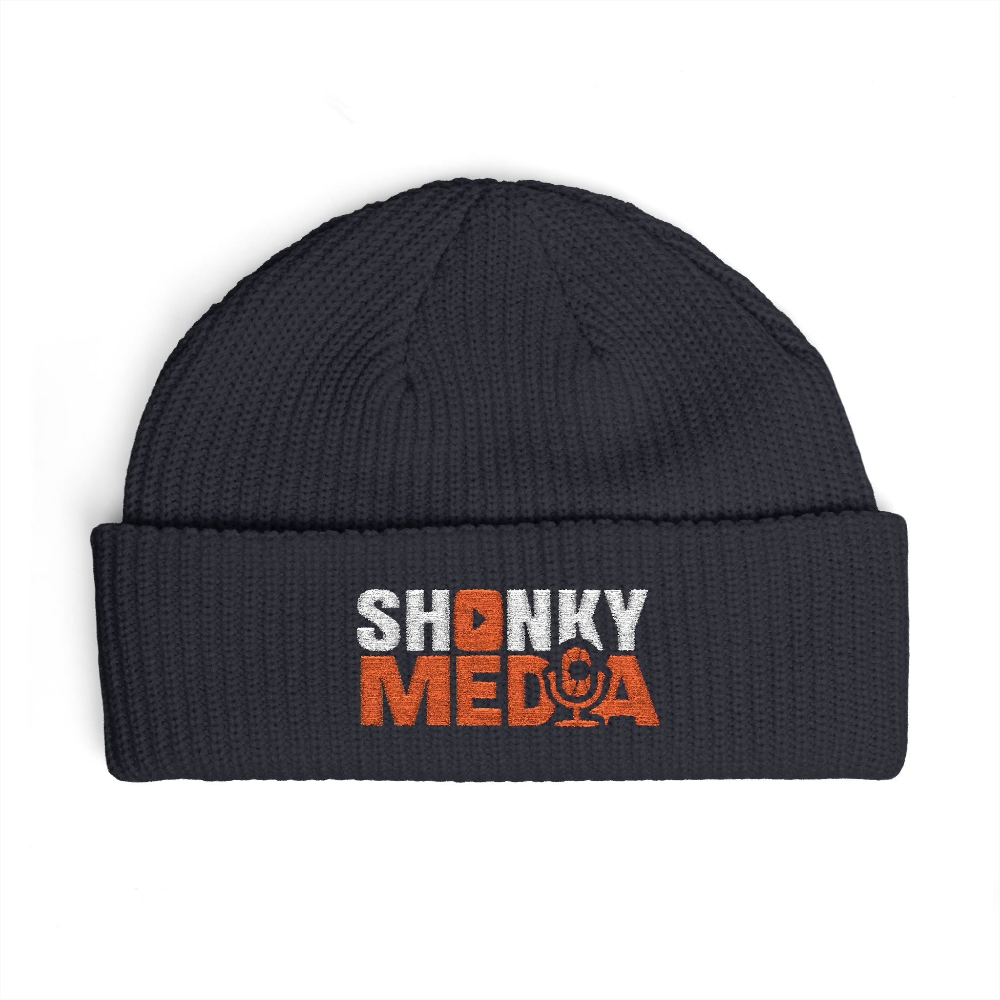 SHONKY MEDIA Embroidered Cuff Beanie