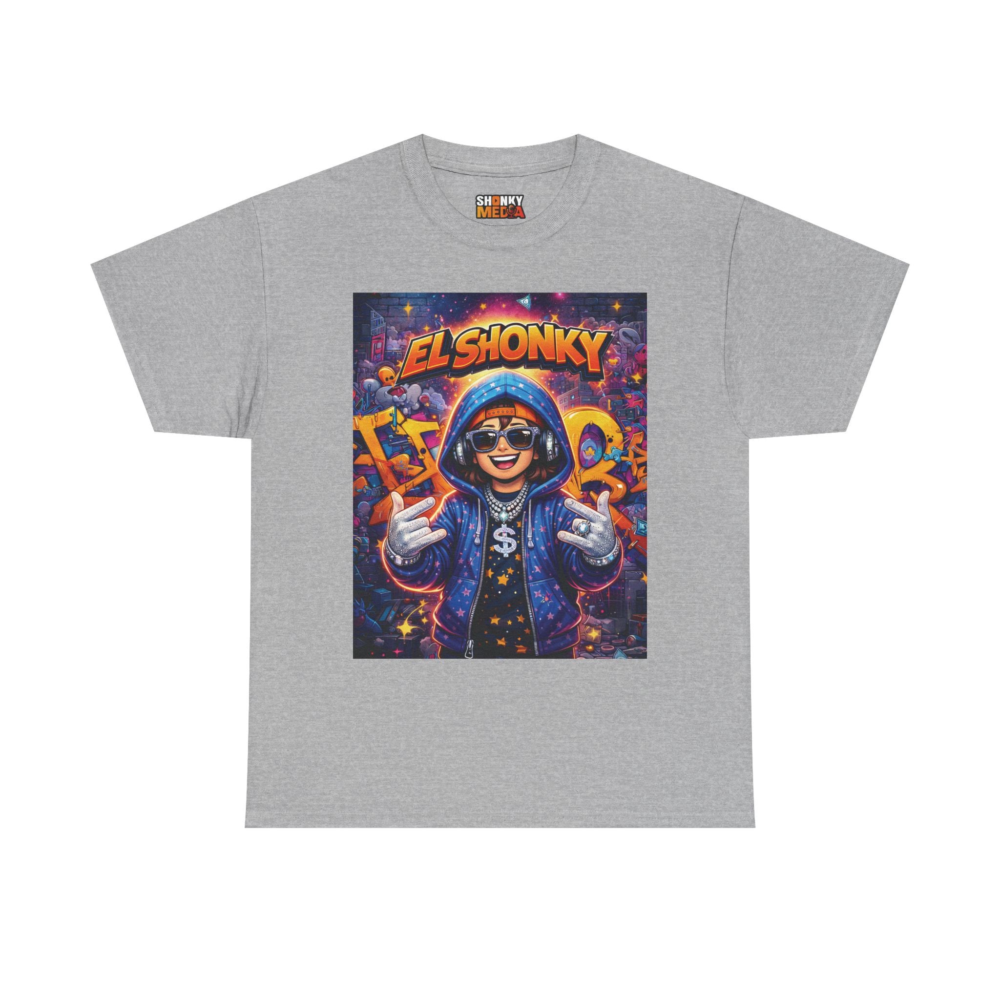 EL SHONKY Cartoon URBAN BLING Front T-Shirt