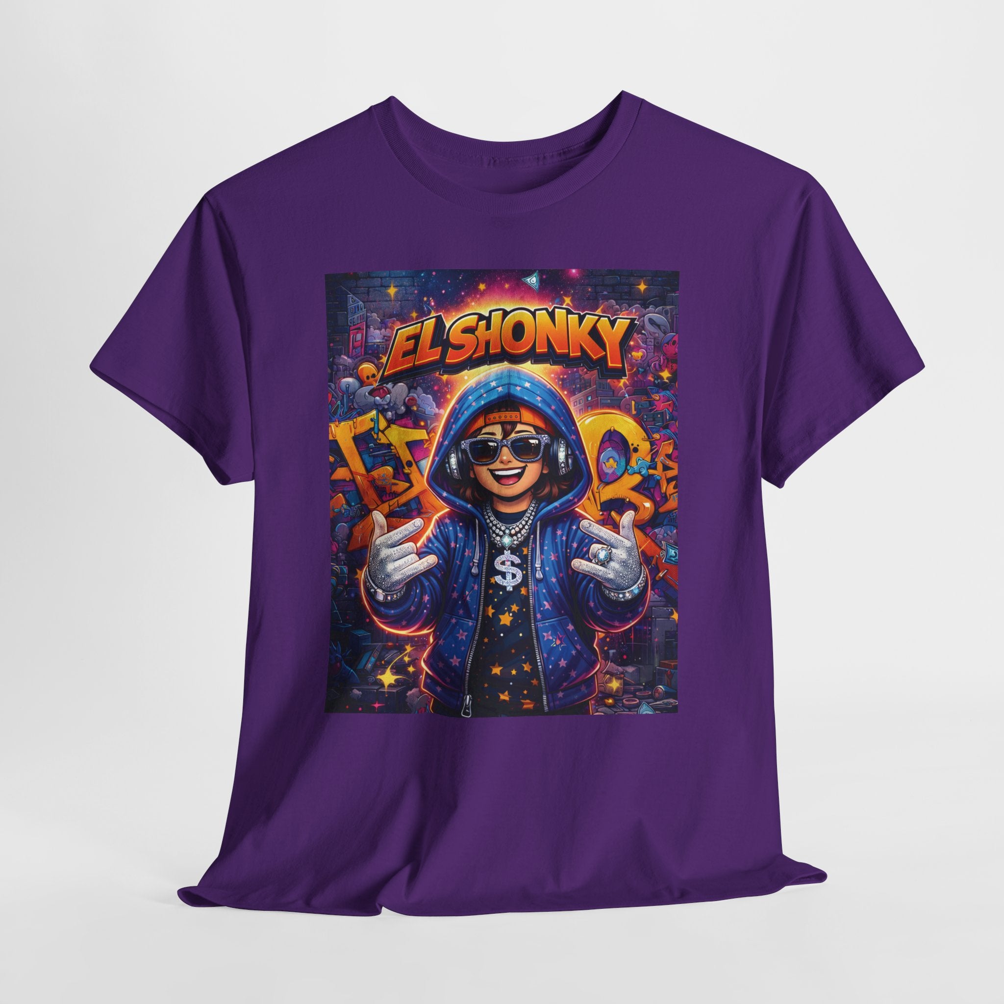 EL SHONKY Cartoon URBAN BLING Front T-Shirt