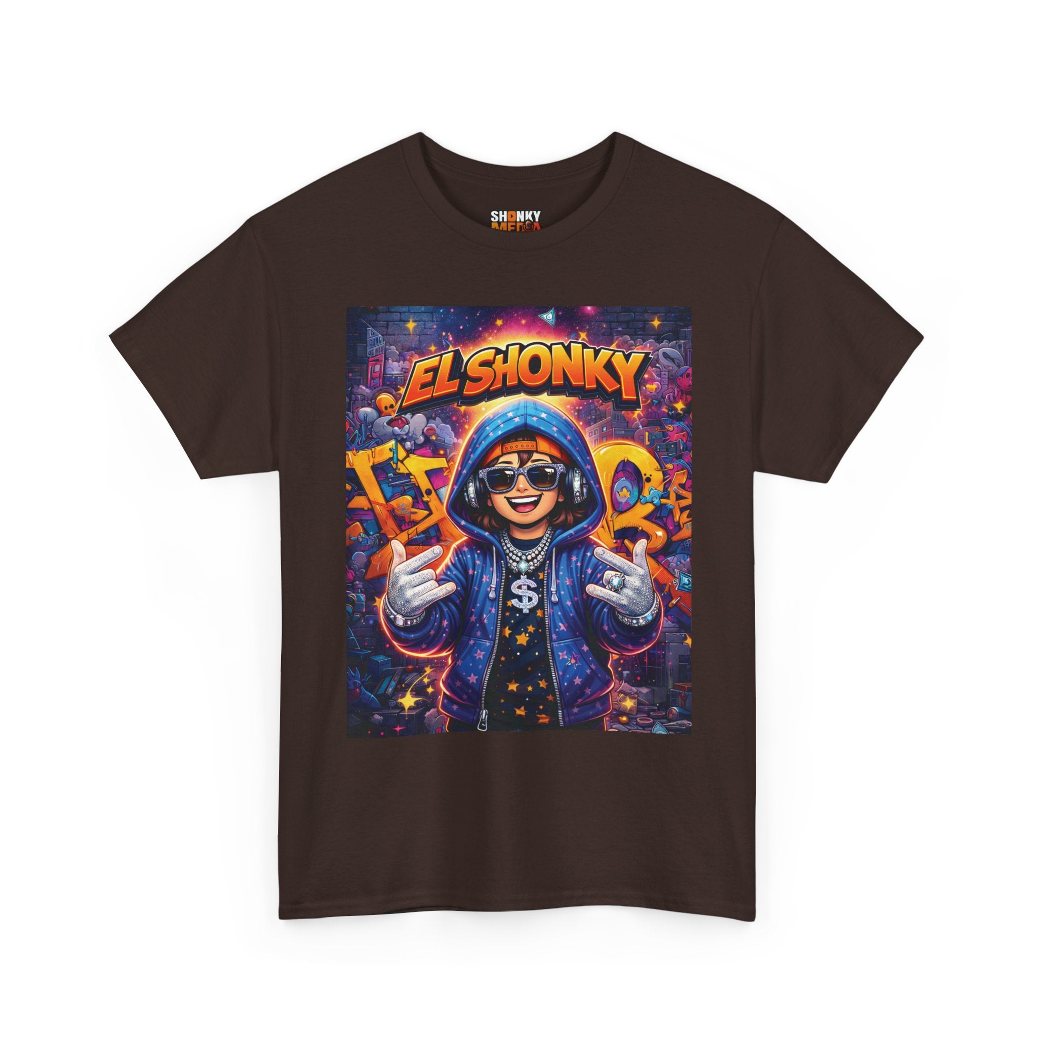 EL SHONKY Cartoon URBAN BLING Front T-Shirt