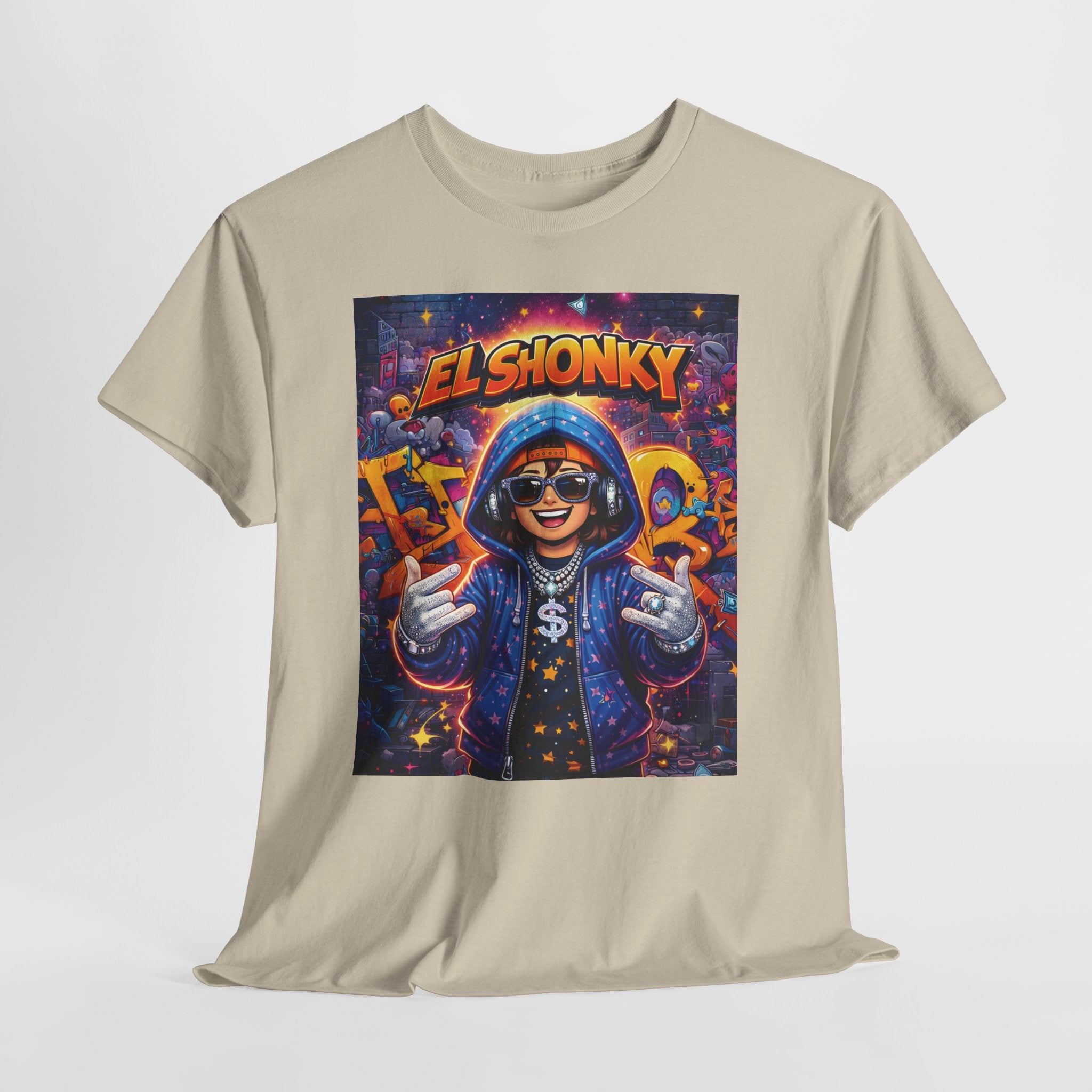 EL SHONKY Cartoon URBAN BLING Front T-Shirt