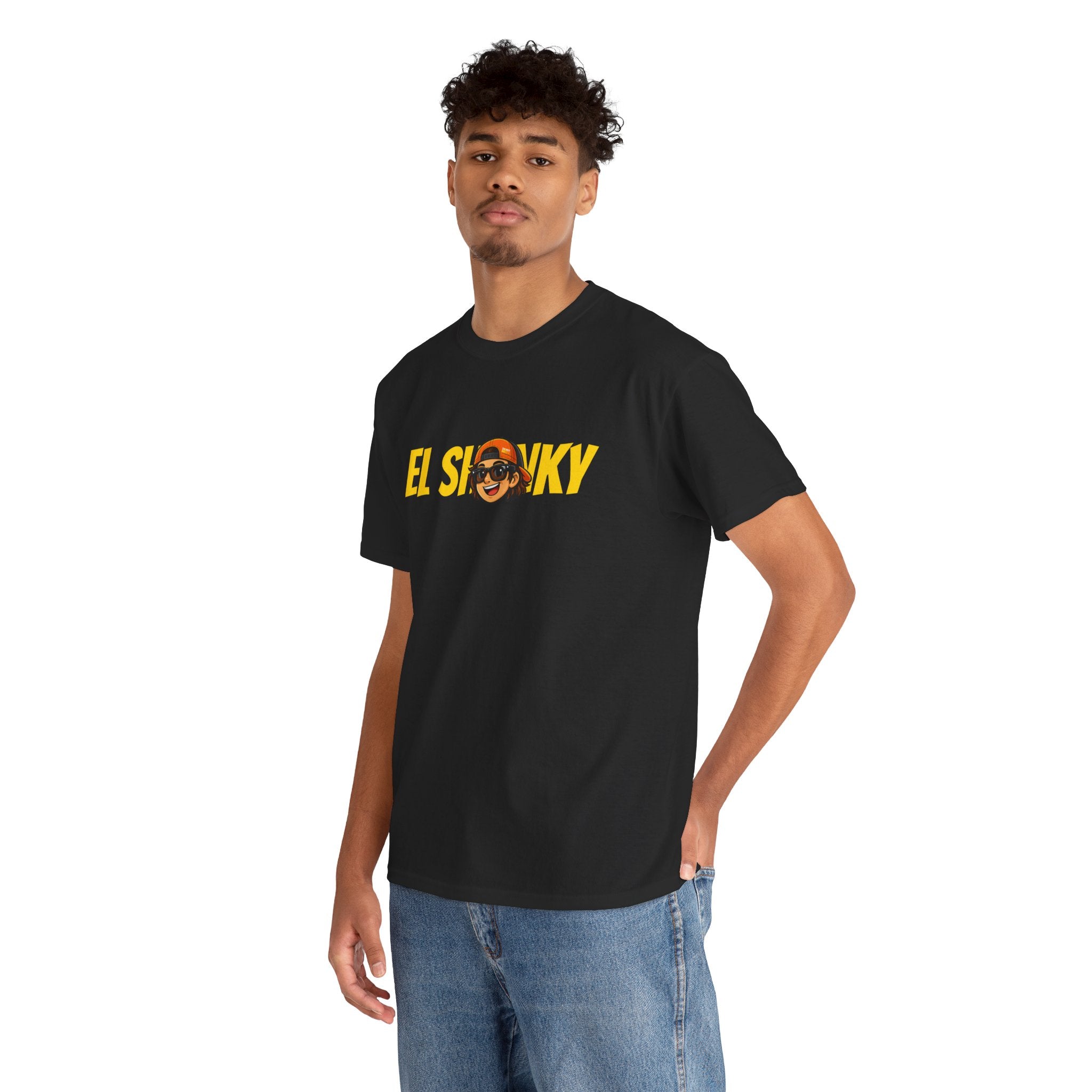 EL SHONKY Cartoon Face Back T-Shirt