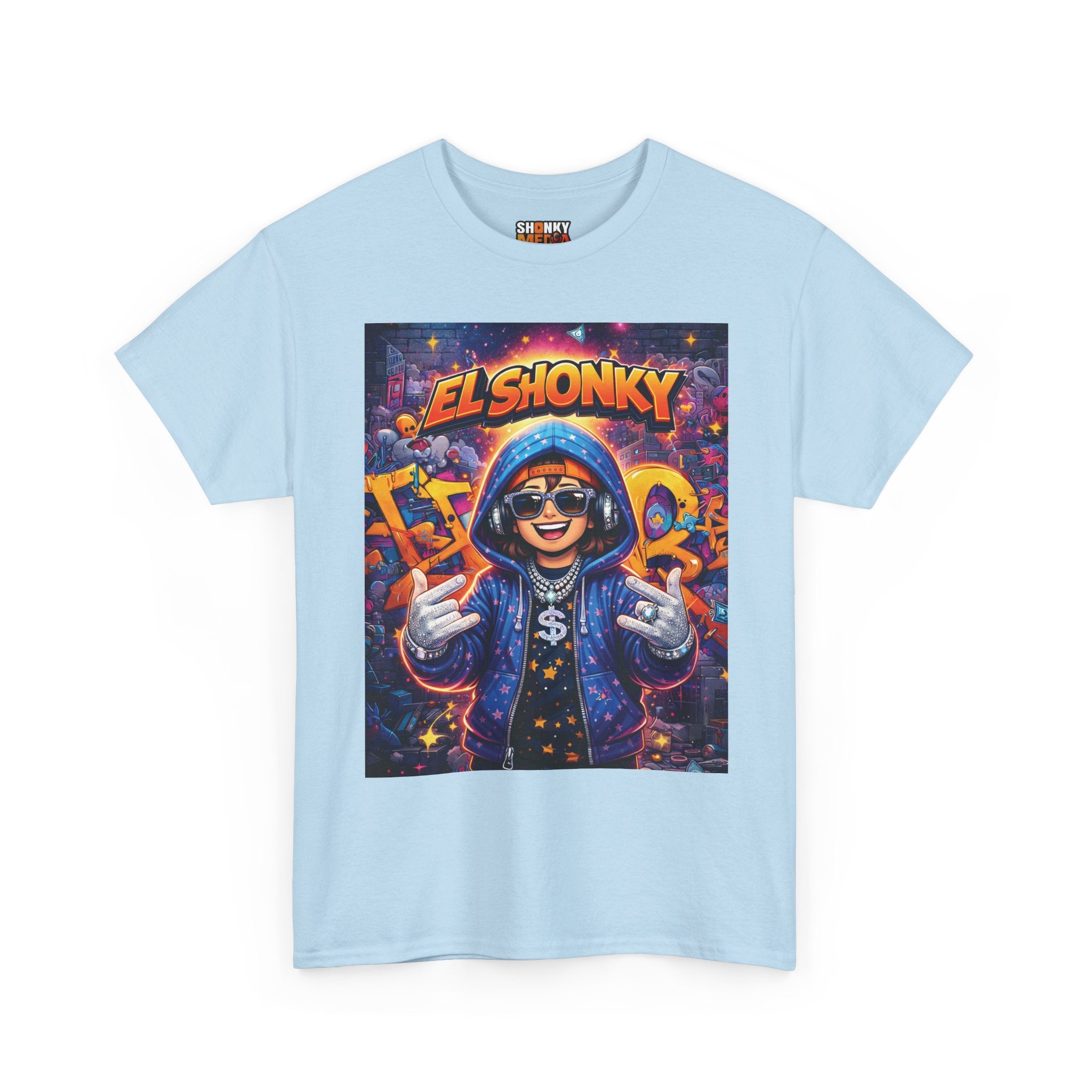 EL SHONKY Cartoon URBAN BLING Front T-Shirt