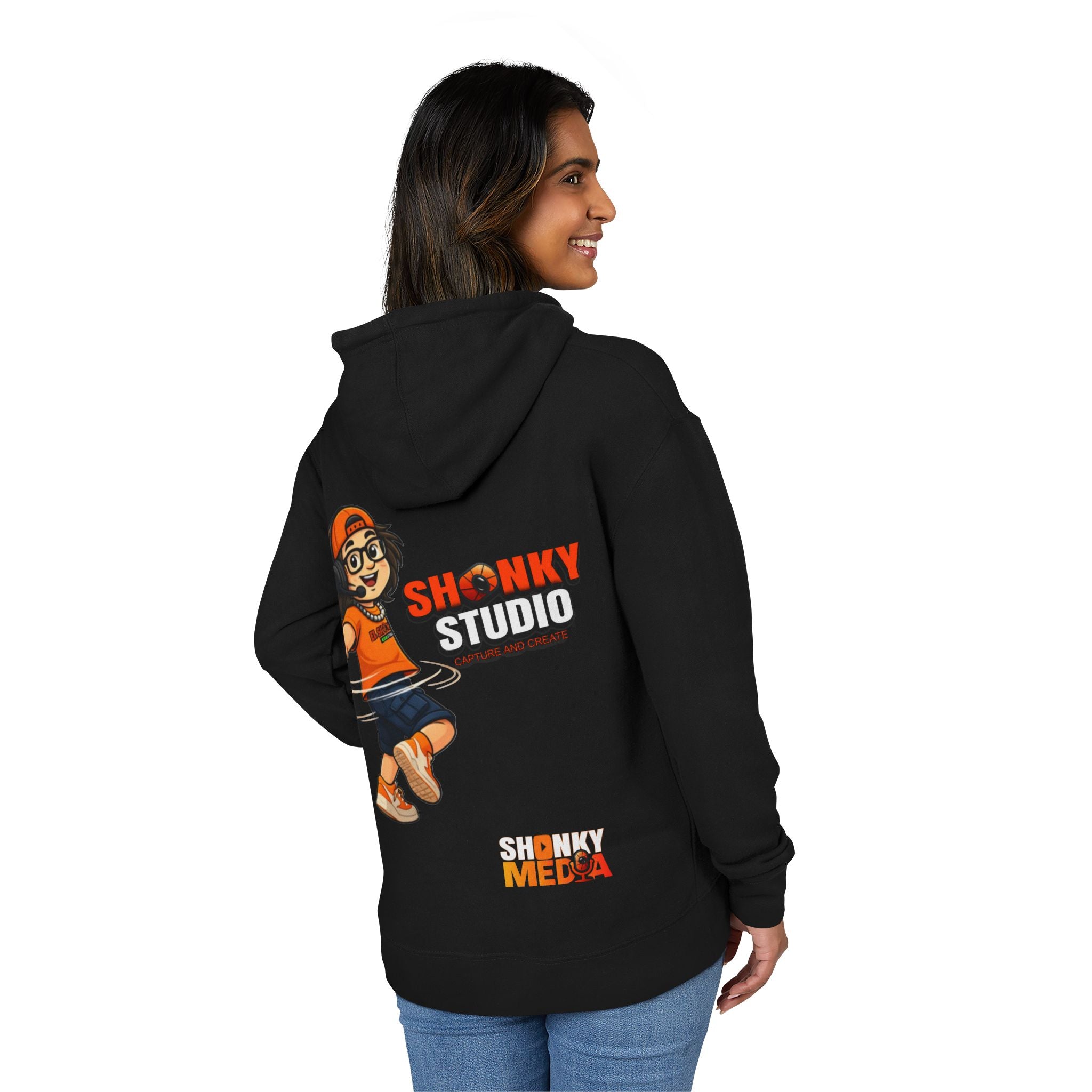Shonky Media Logo Hoodie — Shonky Studio Graphic Pullover
