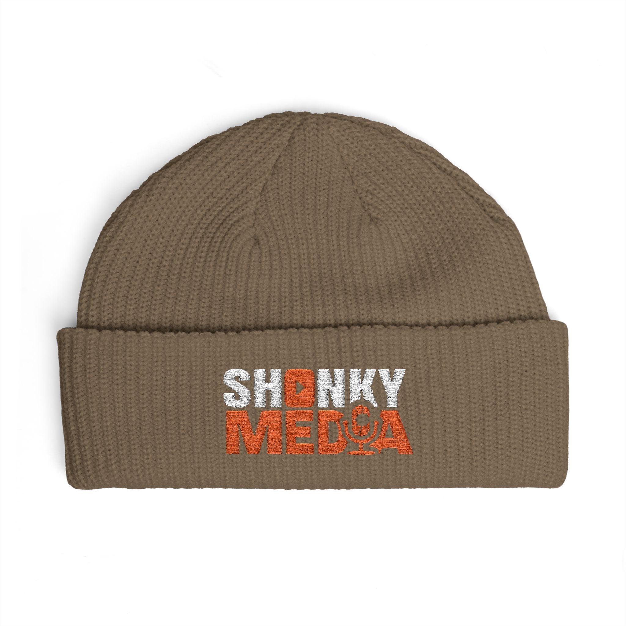 SHONKY MEDIA Embroidered Cuff Beanie